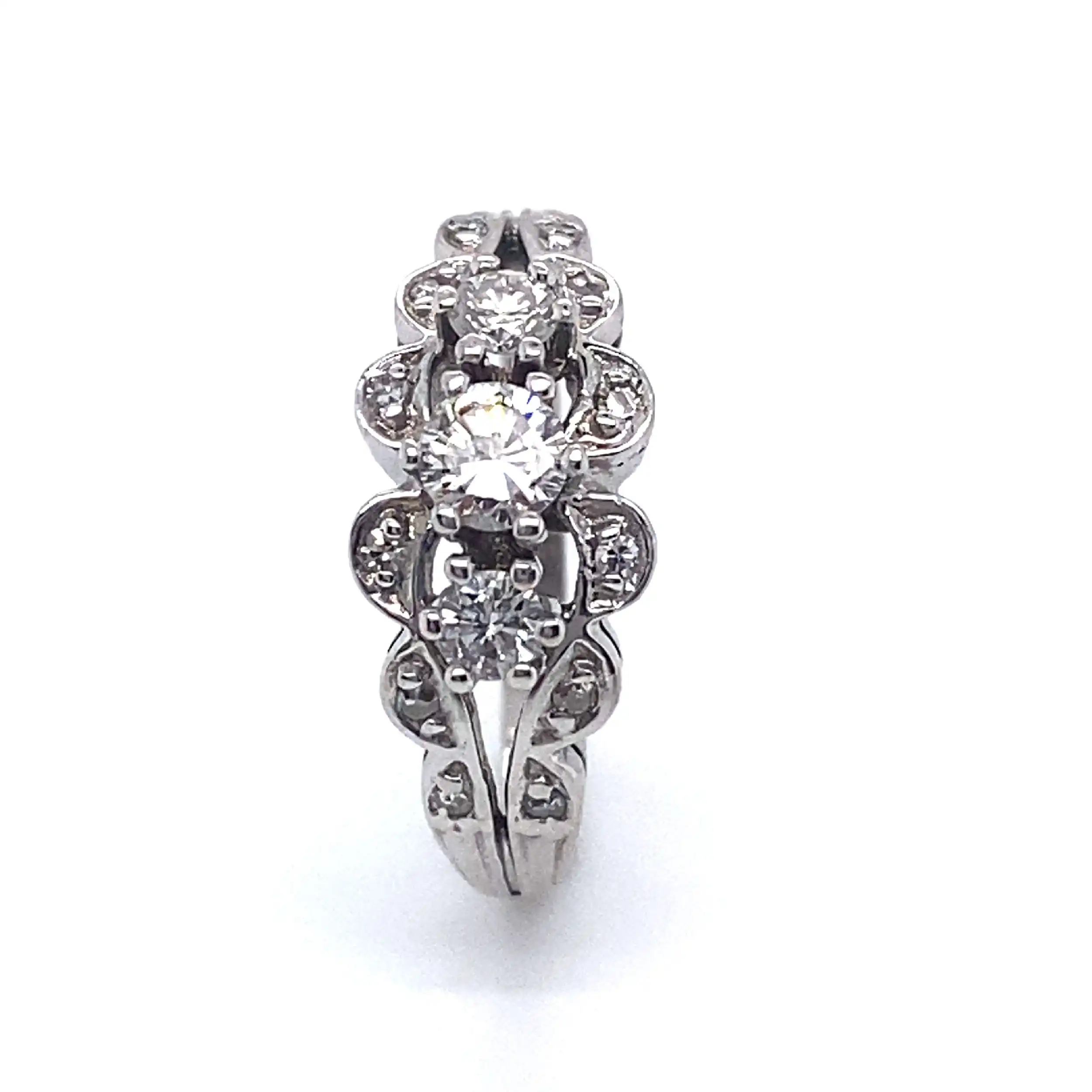 Ring Weißgold mit Diamanten und Brillanten Ring Weißgold mit Diamanten und Brillanten