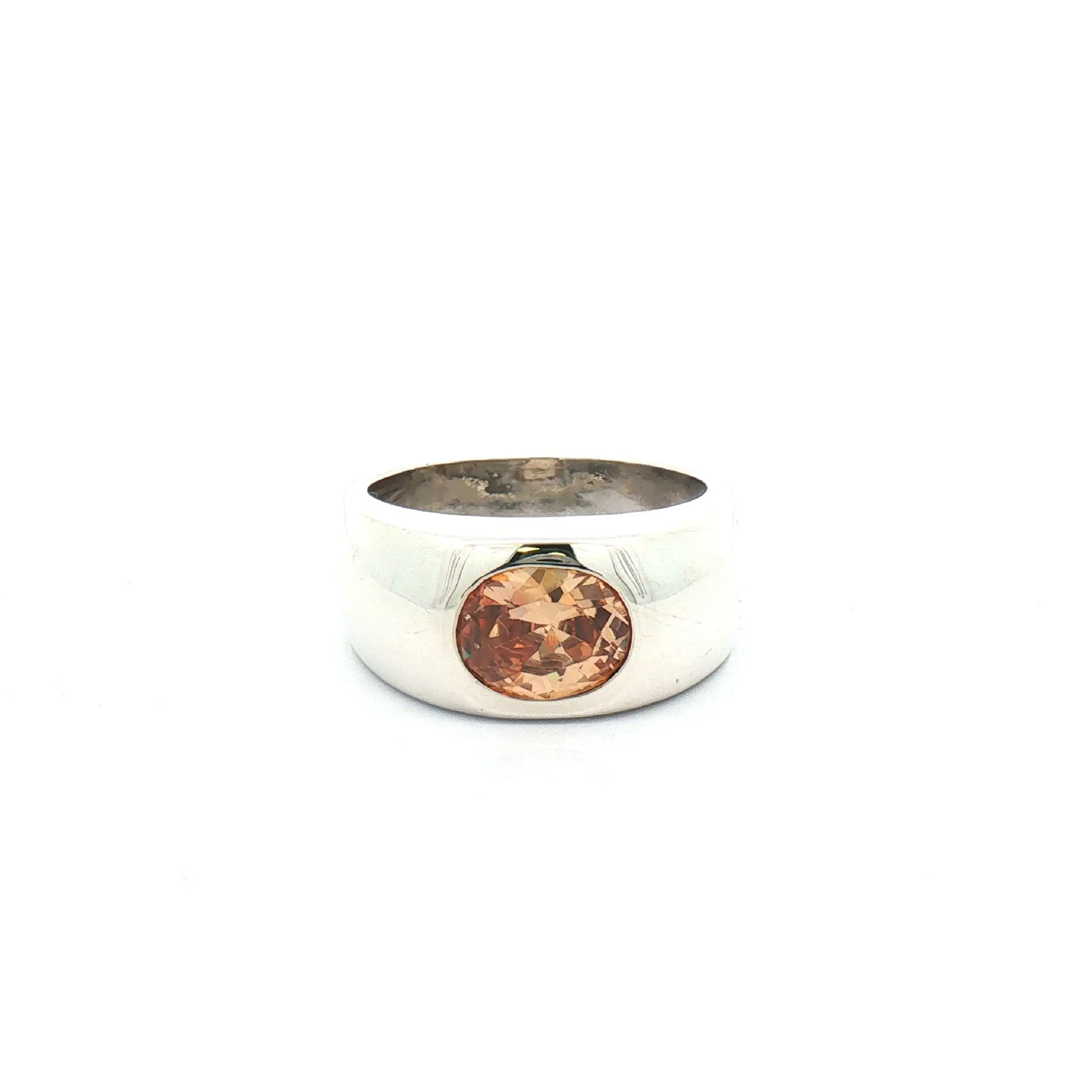 Ring Silber mit braunem Farbstein