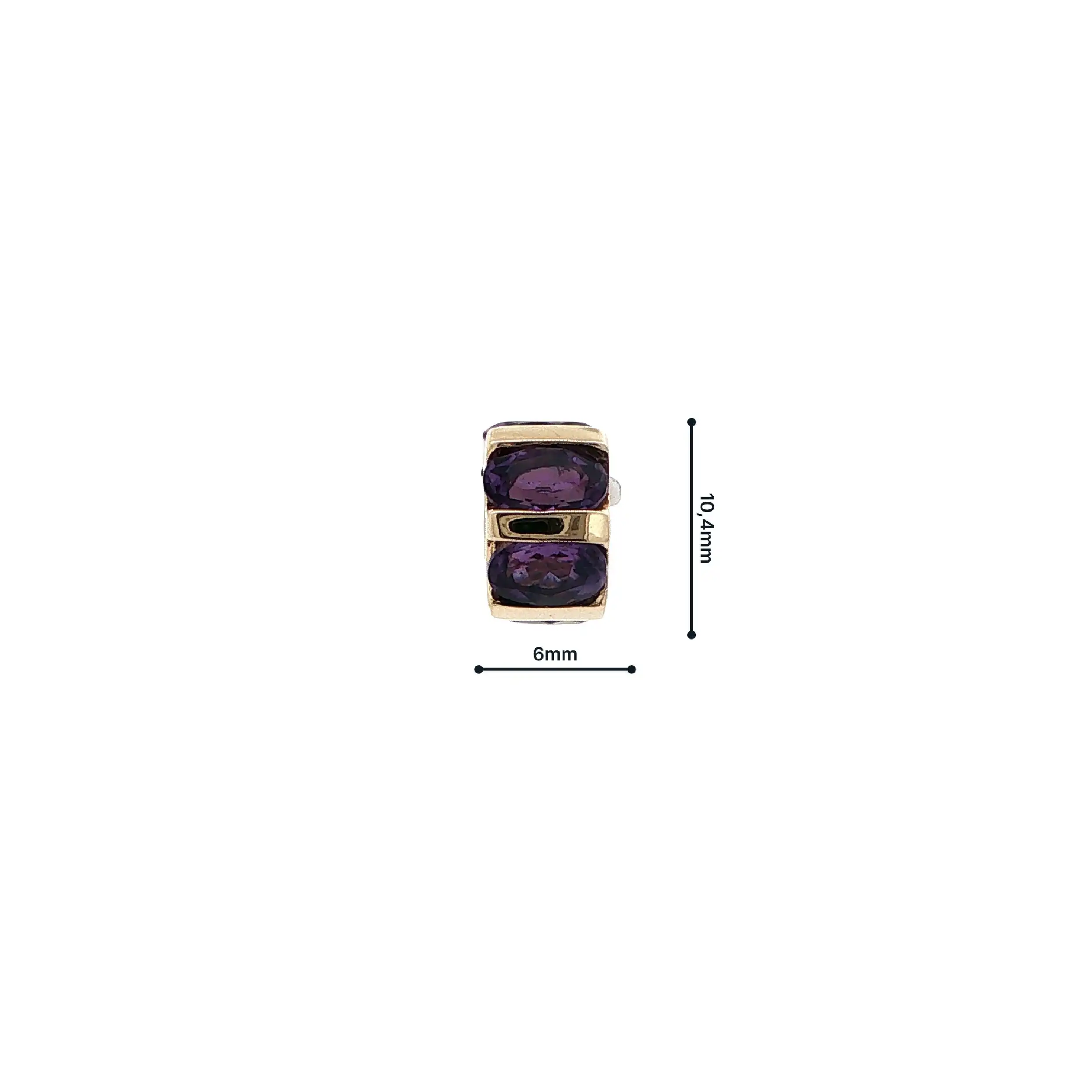 Charm / Anhänger Gelbgold Scala mit Amethysten