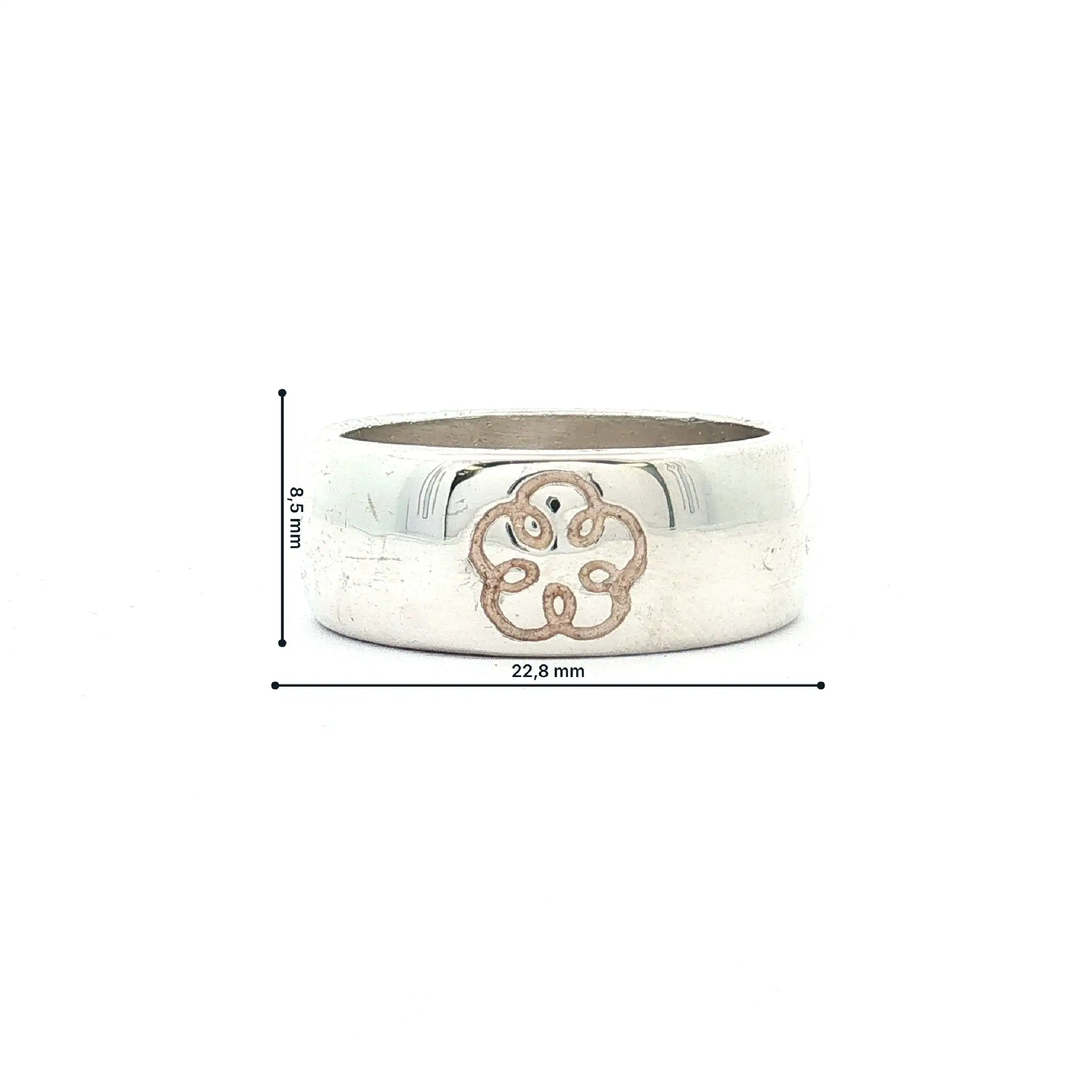 Ring Silber "Erfolg & Reichtum" mit Kleeblatt Ring Silber "Erfolg & Reichtum" mit Kleeblatt