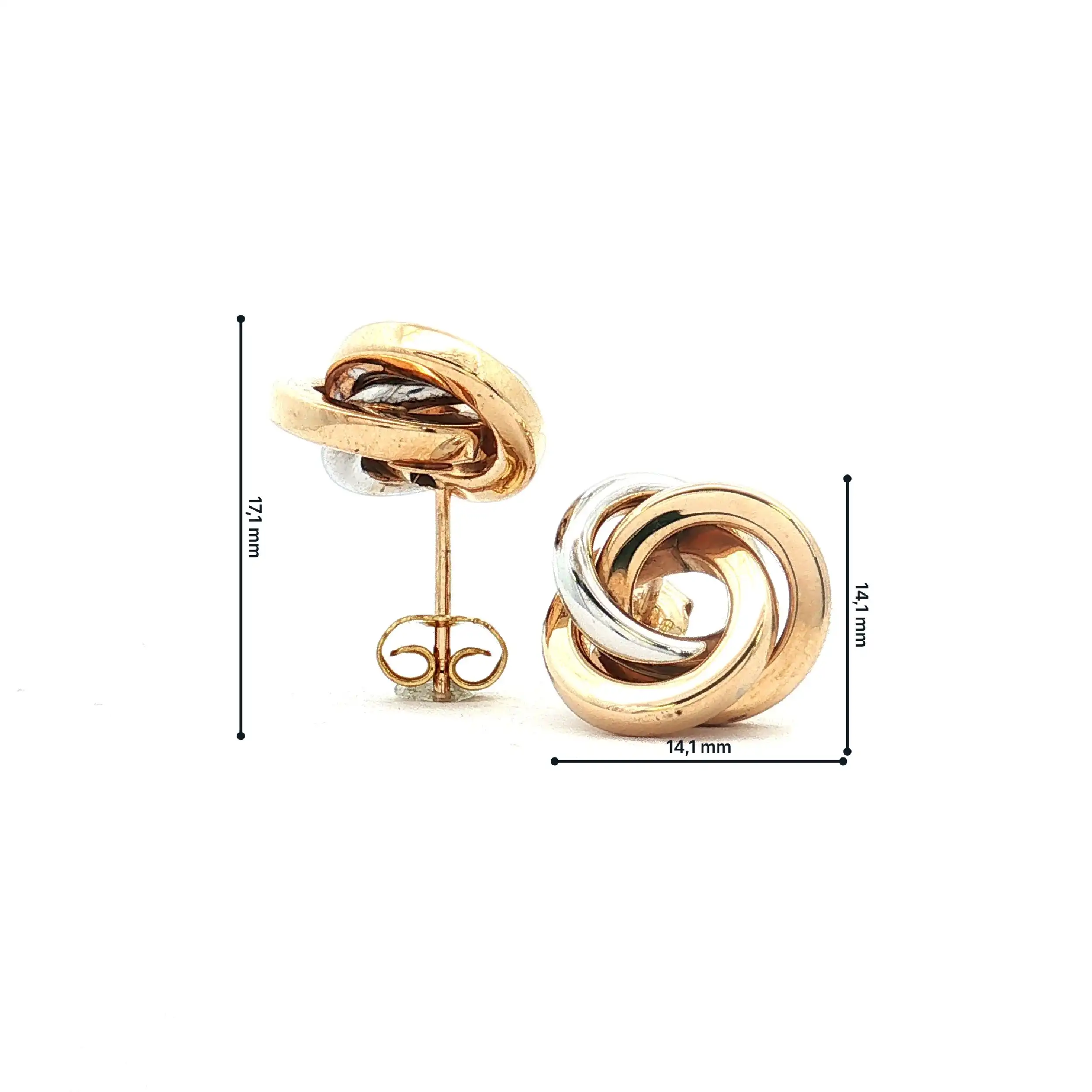 Ohrstecker Knoten Bicolor