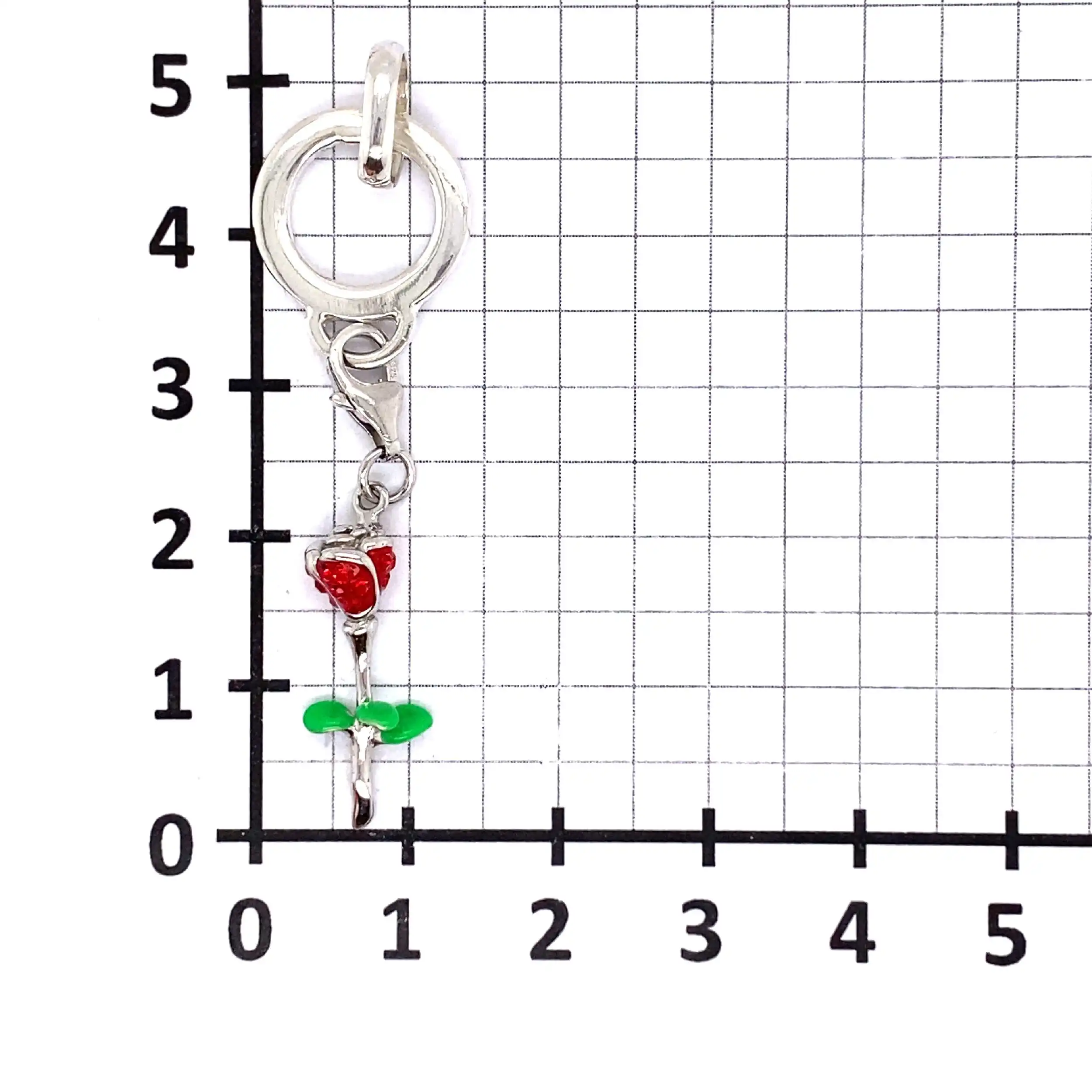 Silberanhänger Carrier mit Charm Rose Silberanhänger Carrier mit Charm Rose