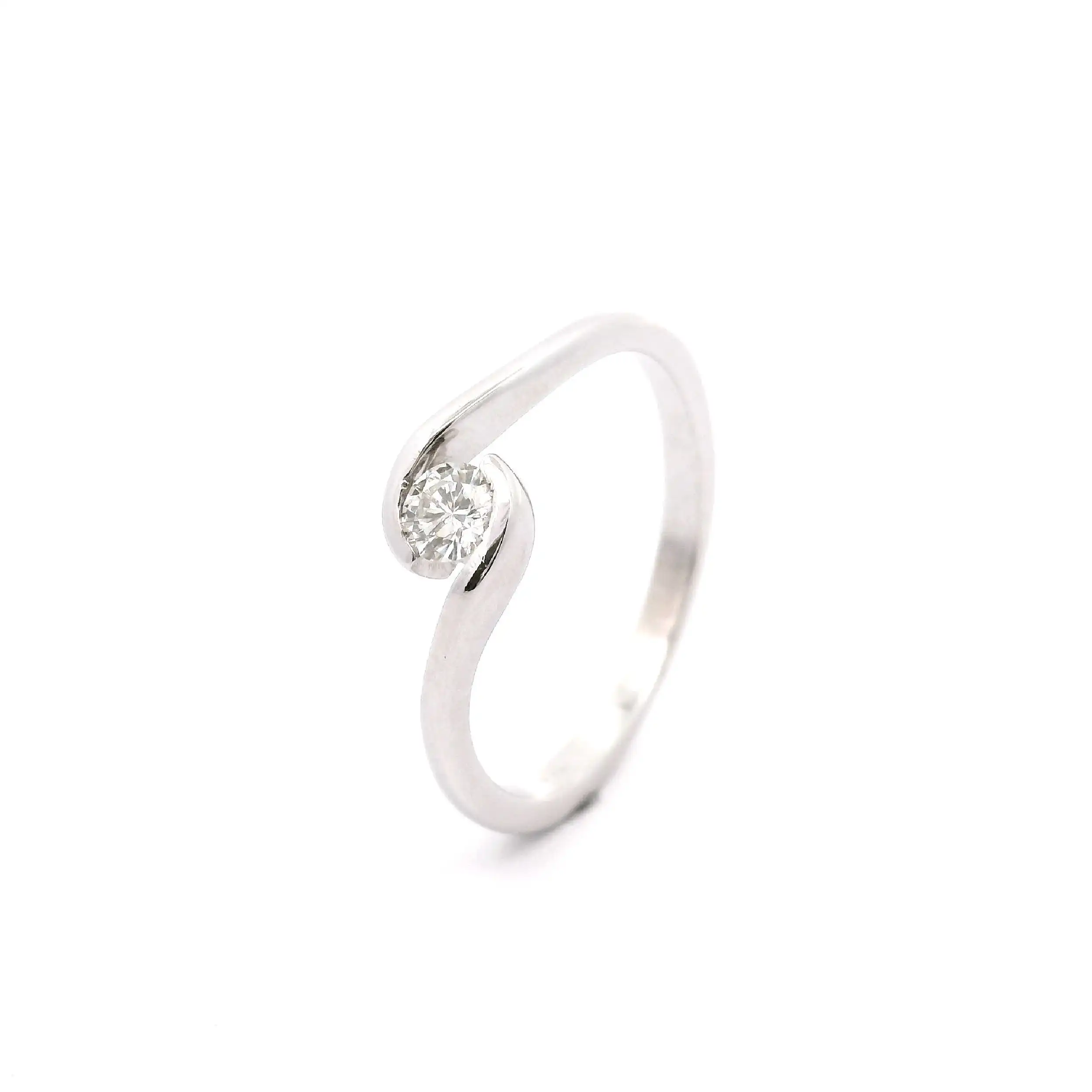 Ring Weißgold mit Brillant-Solitär