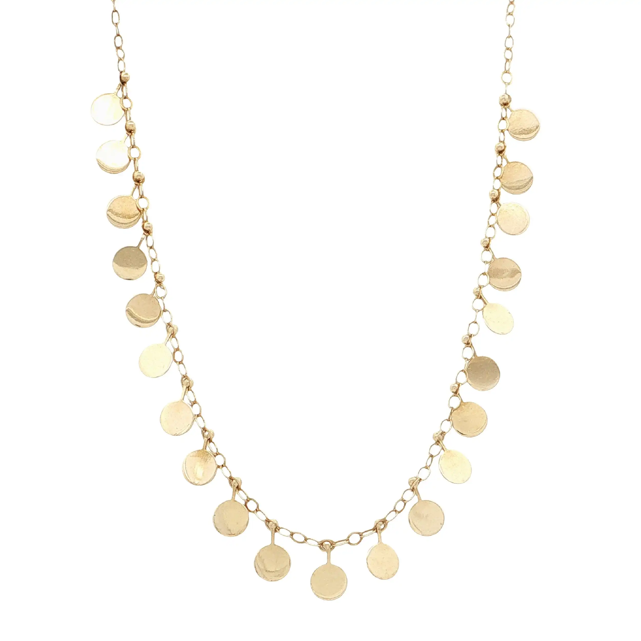 Kette Gelbgold mit Plättchen Kette Gelbgold mit Plättchen