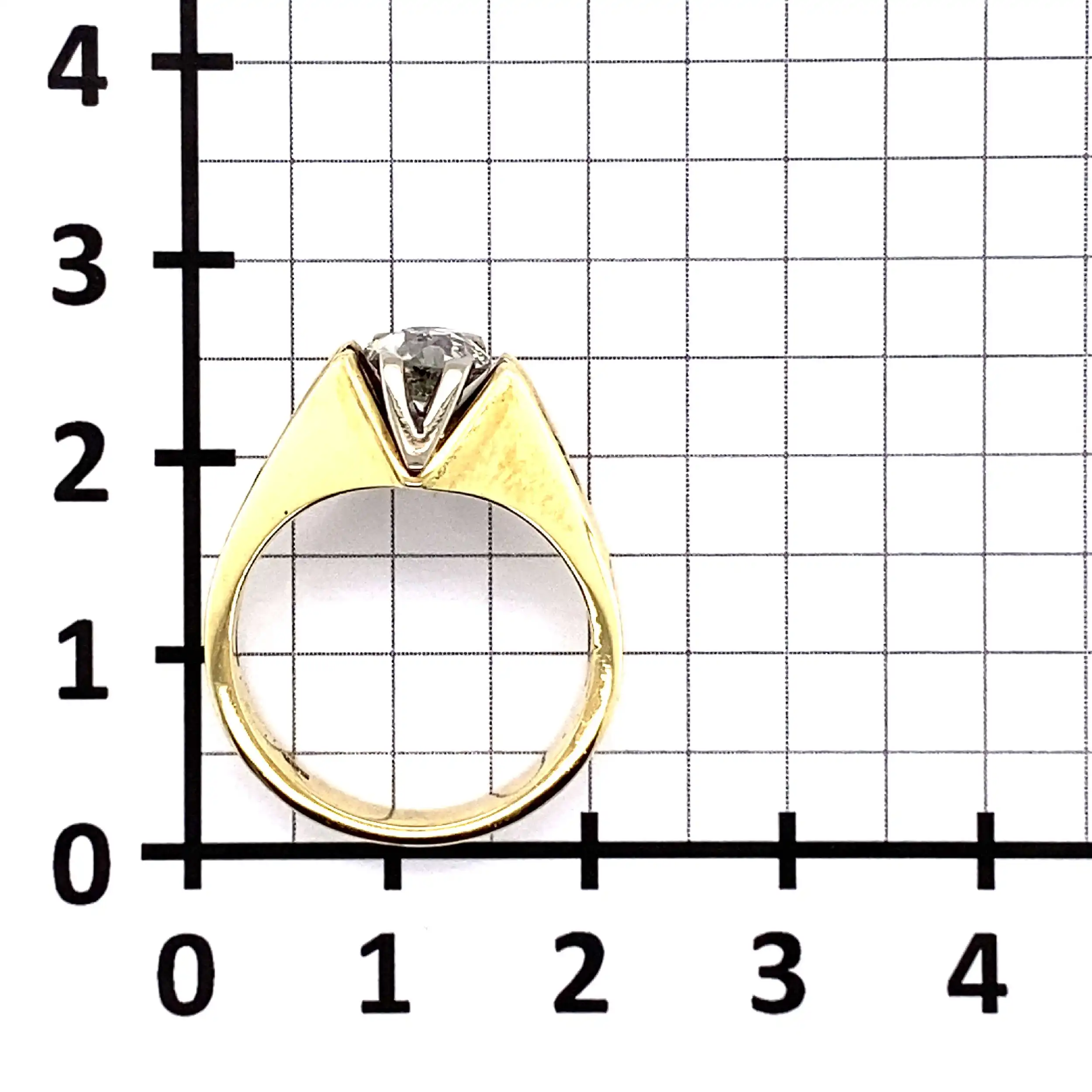 Ring Bicolor mit Altschliff-Brillant
