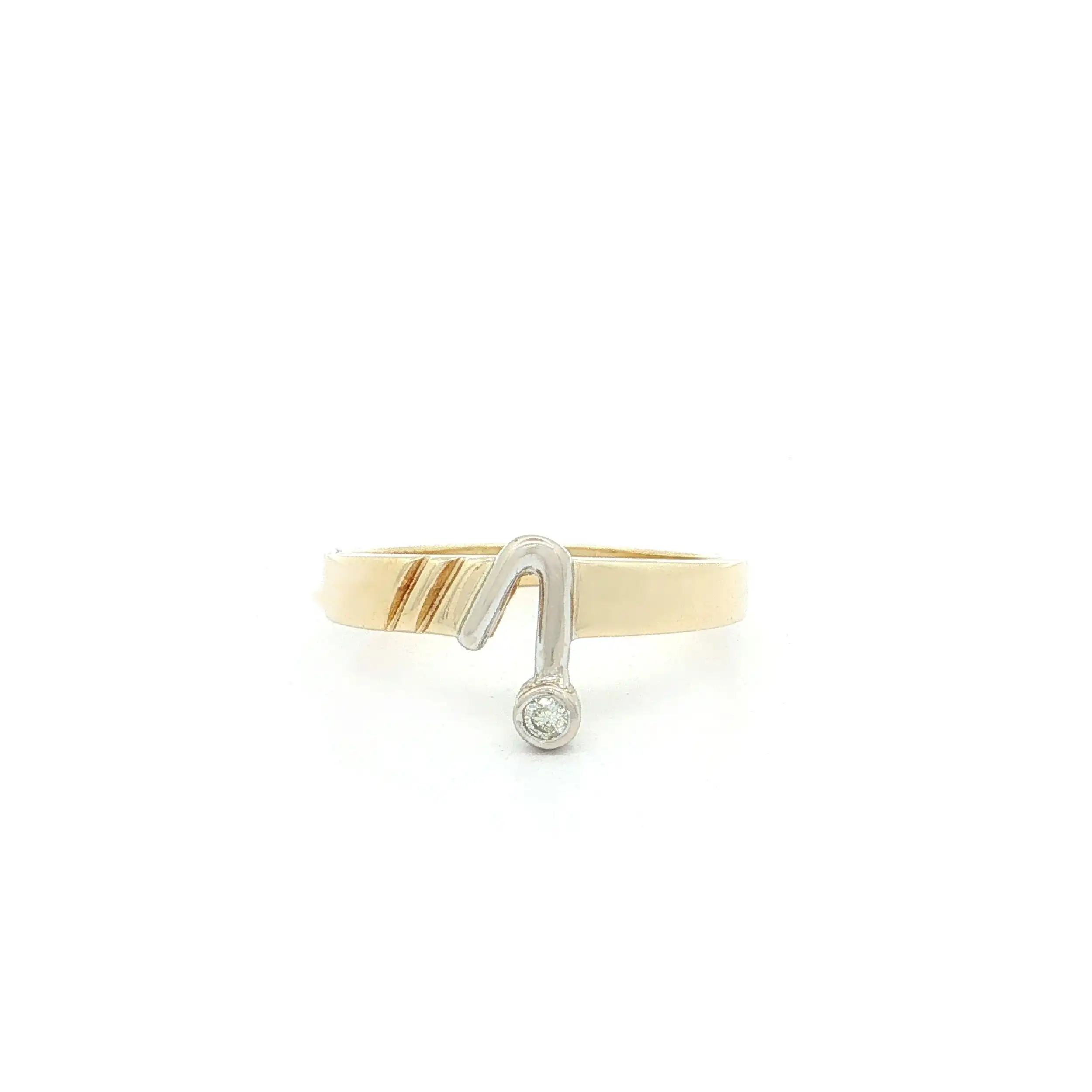 Ring Bicolor mit Brillant