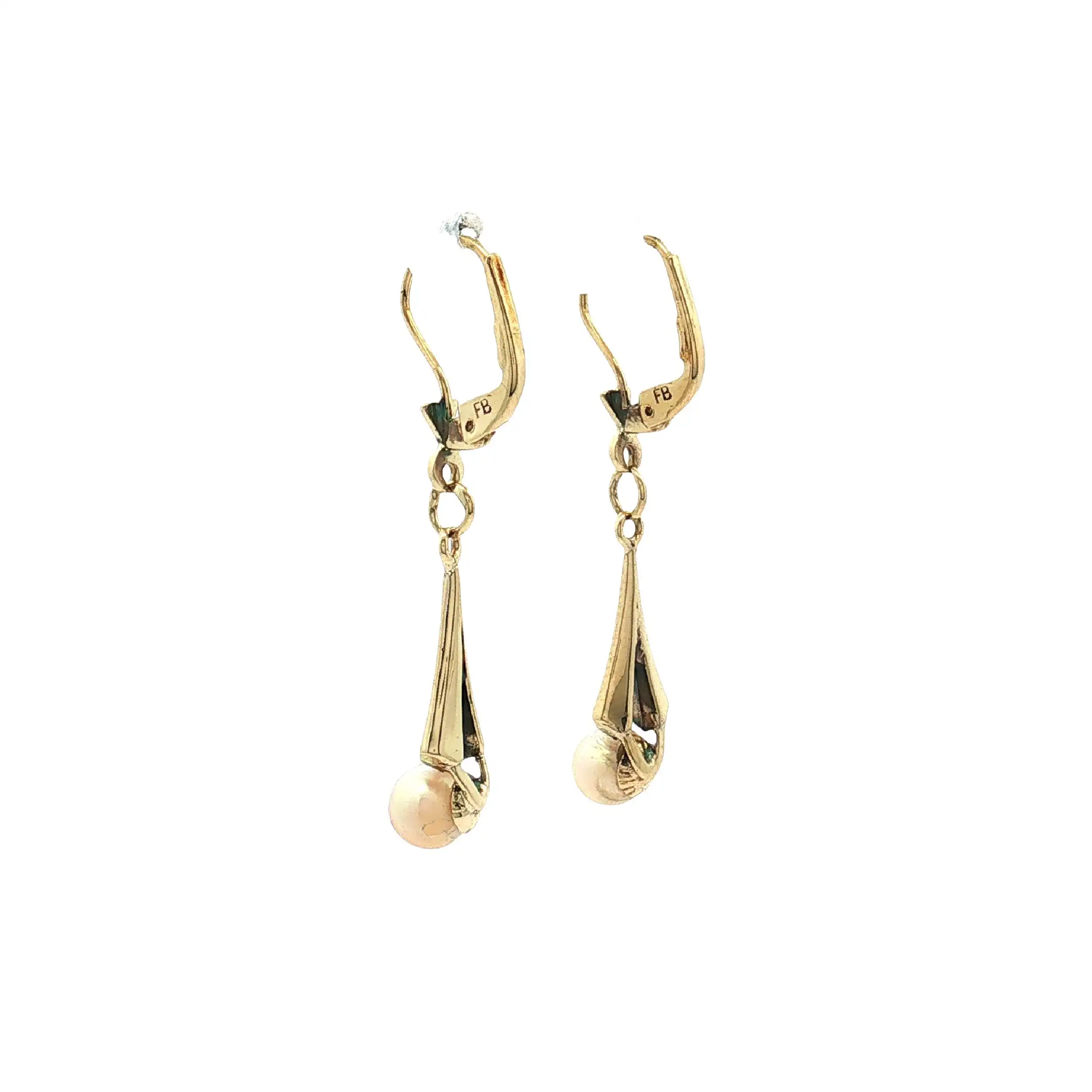Ohrringe Gelbgold mit Perlen Ohrringe Gelbgold mit Perlen