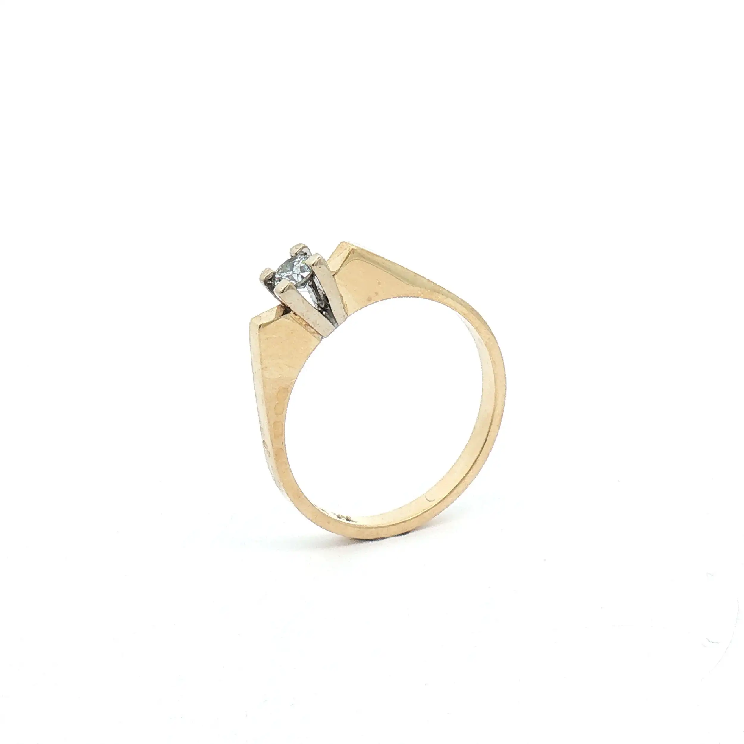 Ring Bicolor mit Brillant