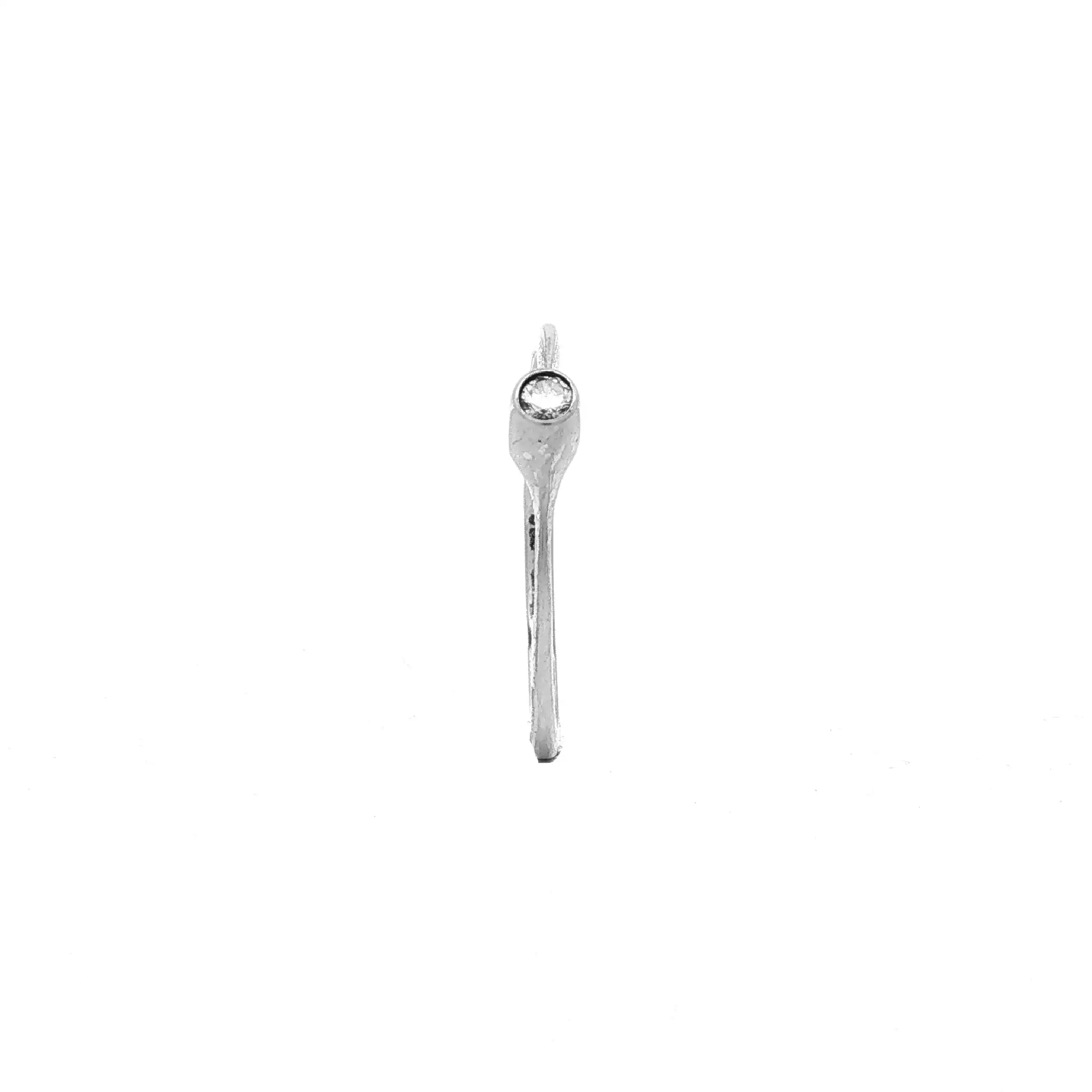 Ring Weißgold mit Brillant, graviert mit 0,05ct