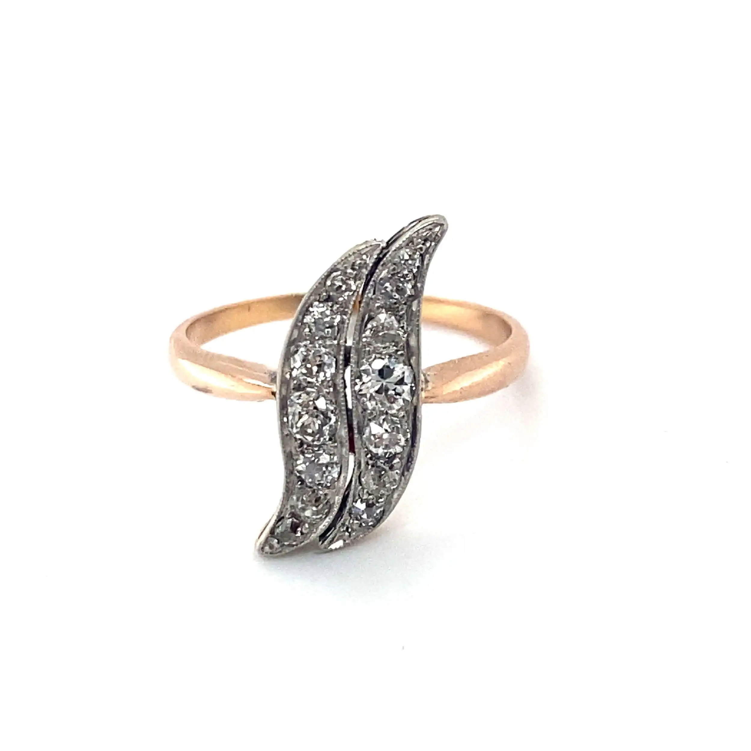 Ring Gelbgold mit Altschliff Brillanten Ring Gelbgold mit Altschliff Brillanten