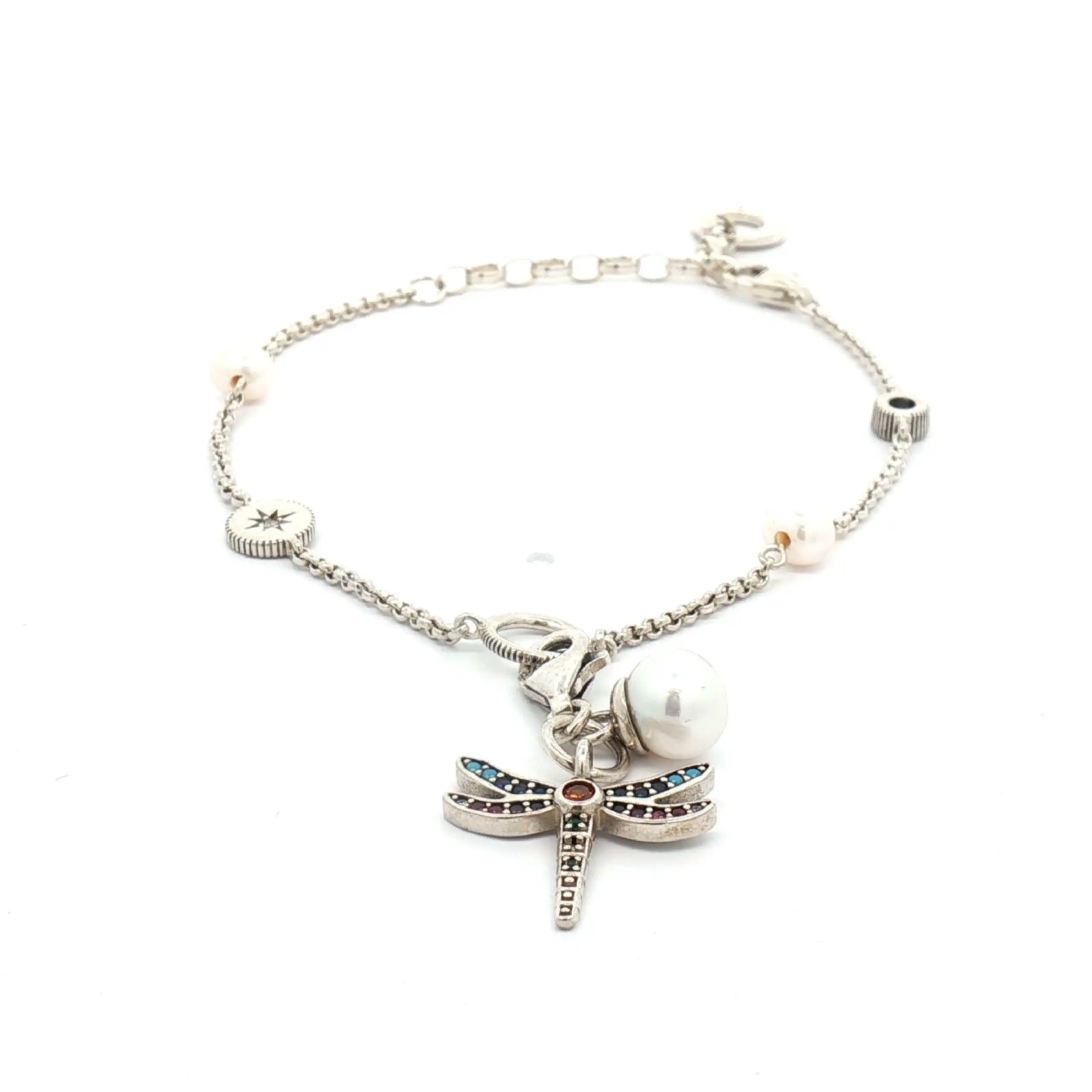 Armband Silber mit Anhänger Farbsteinen, Perlen und Zirkonia Thomas Sabo Armband Silber mit Anhänger Farbsteinen, Perlen und Zirkonia Thomas Sabo