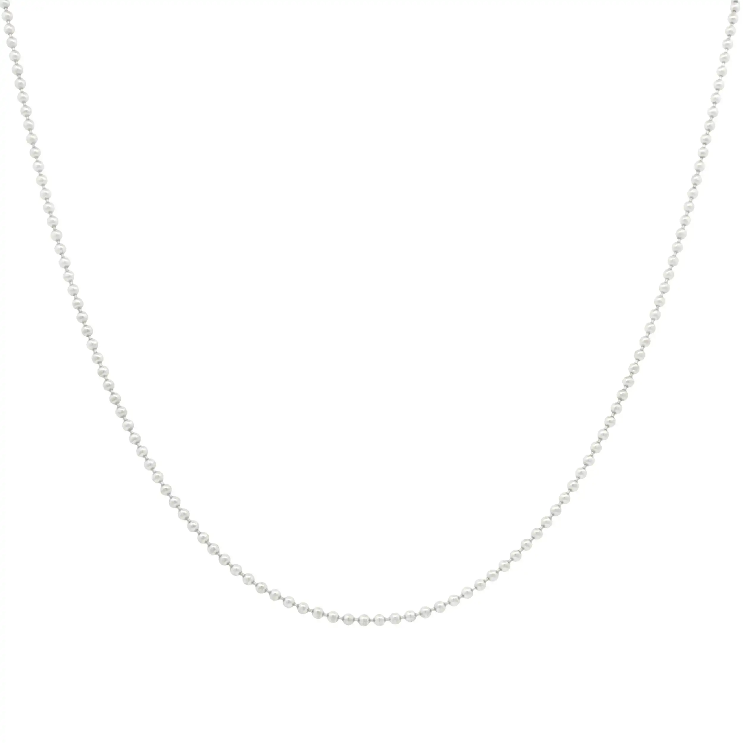 Kügelchenkette Weißgold