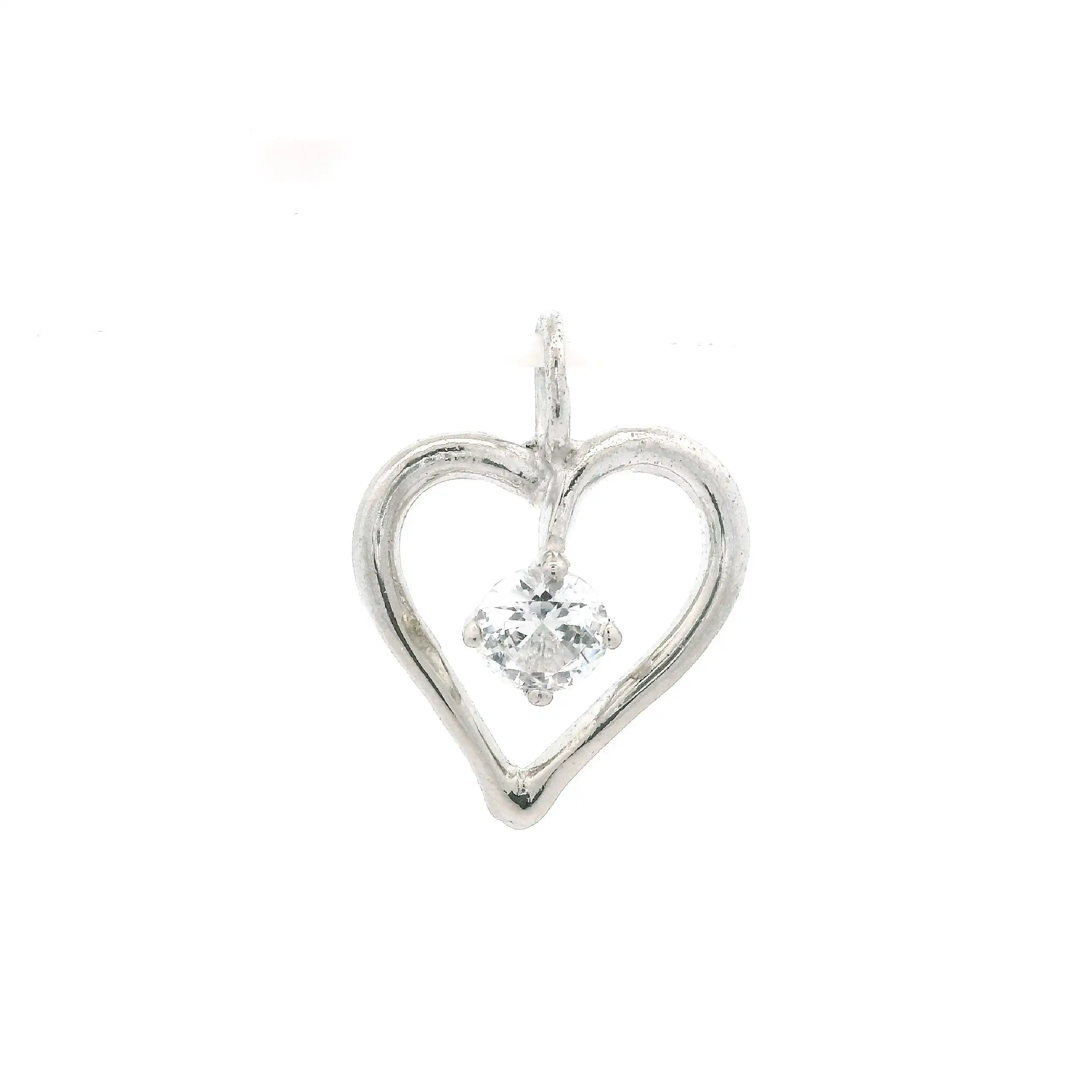 Herzanhänger Silber mit Zirkonia