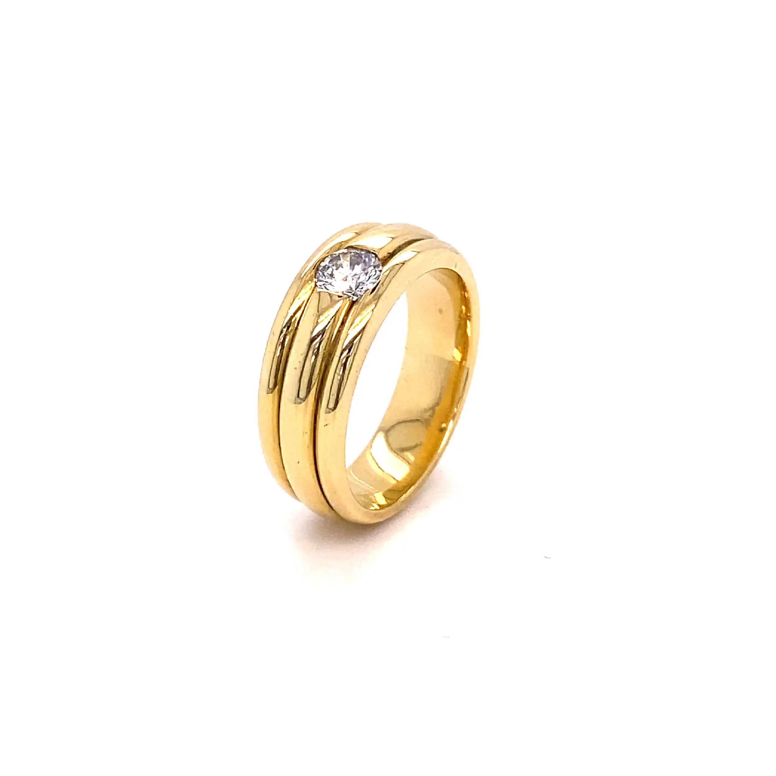 Ring Gelbgold mit Solitärbrillant Ring Gelbgold mit Solitärbrillant