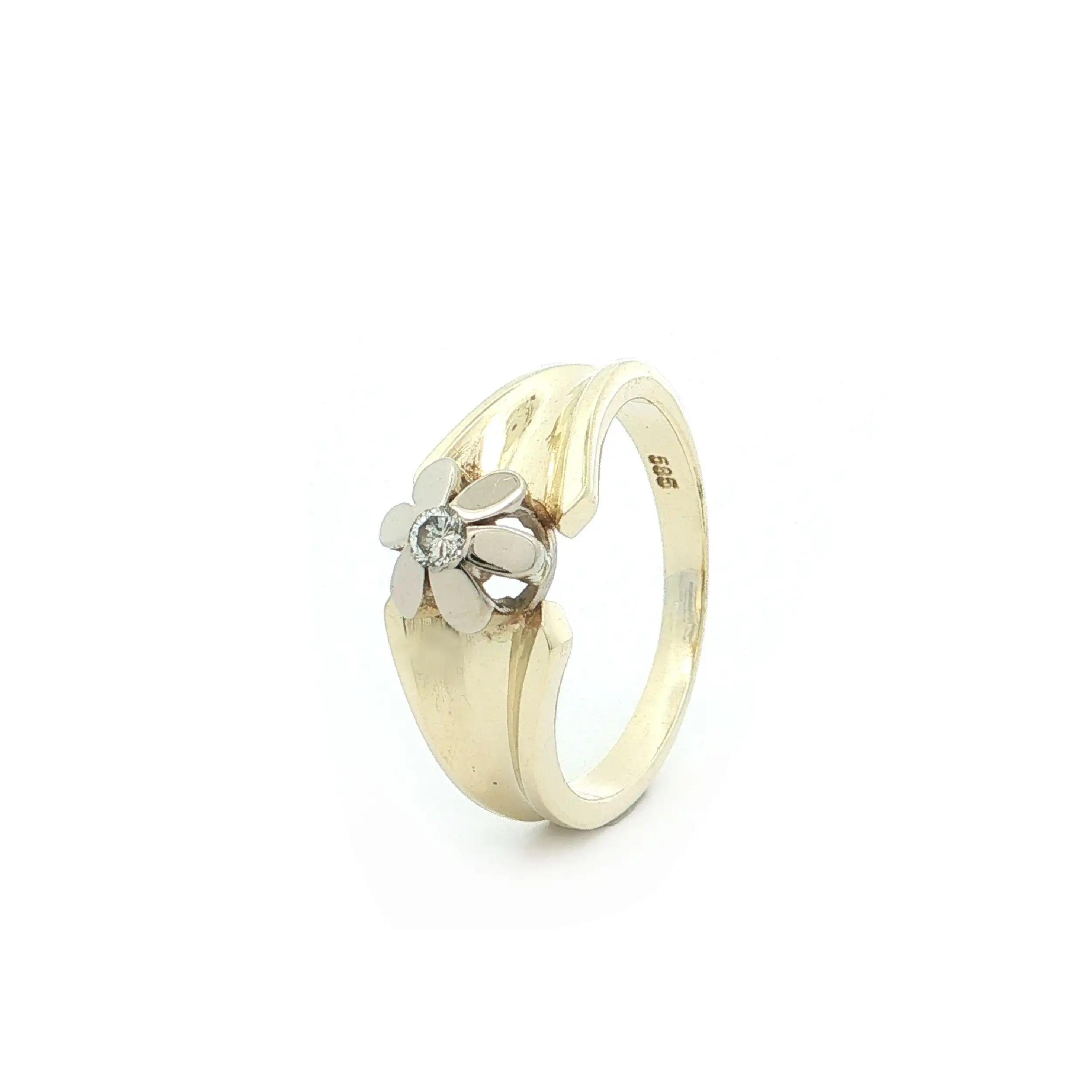Ring Bicolor mit Brillant