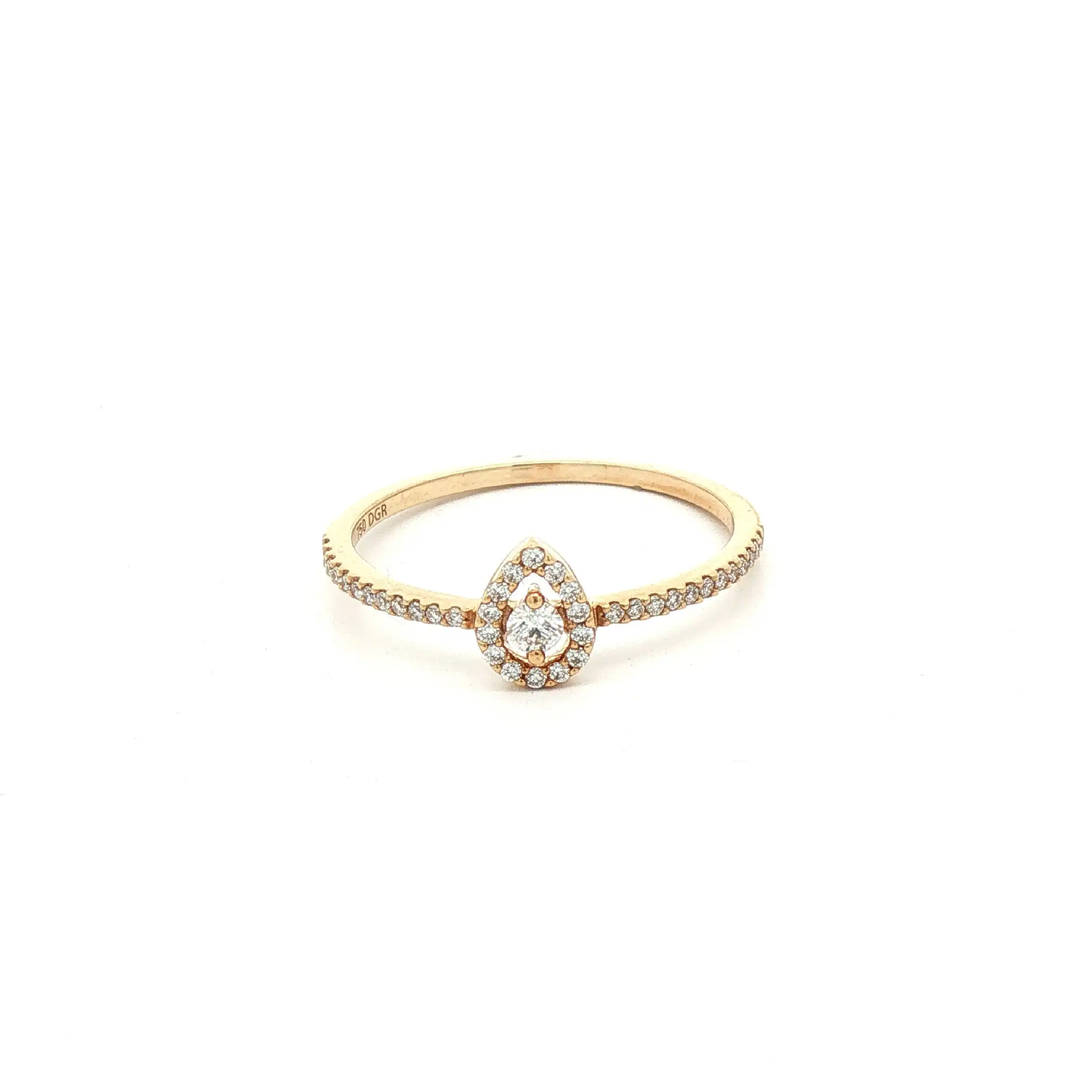 Ring Gelbgold "Tropfen" mit Brillanten Ring Gelbgold "Tropfen" mit Brillanten