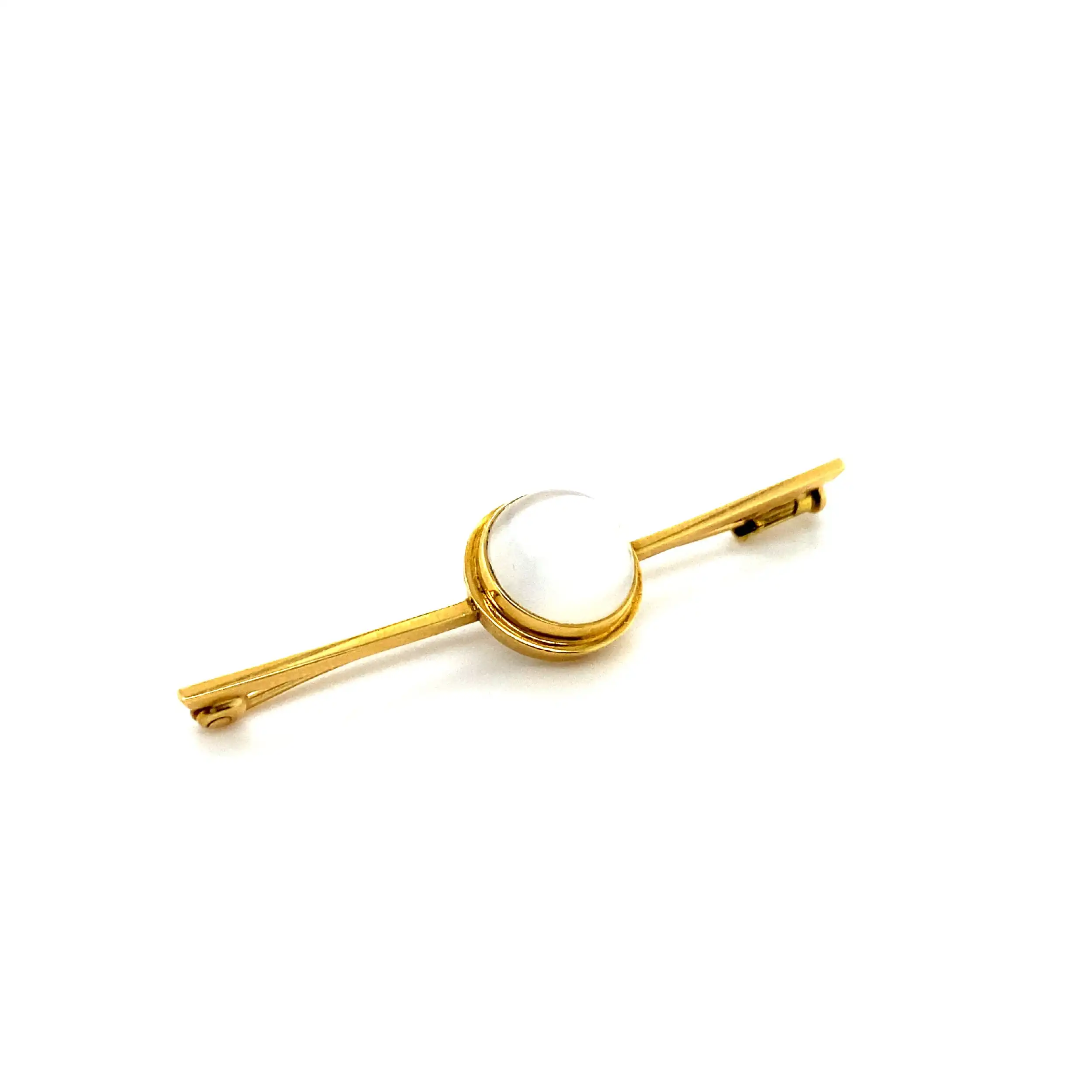 Nadel Gelbgold mit Mondstein
