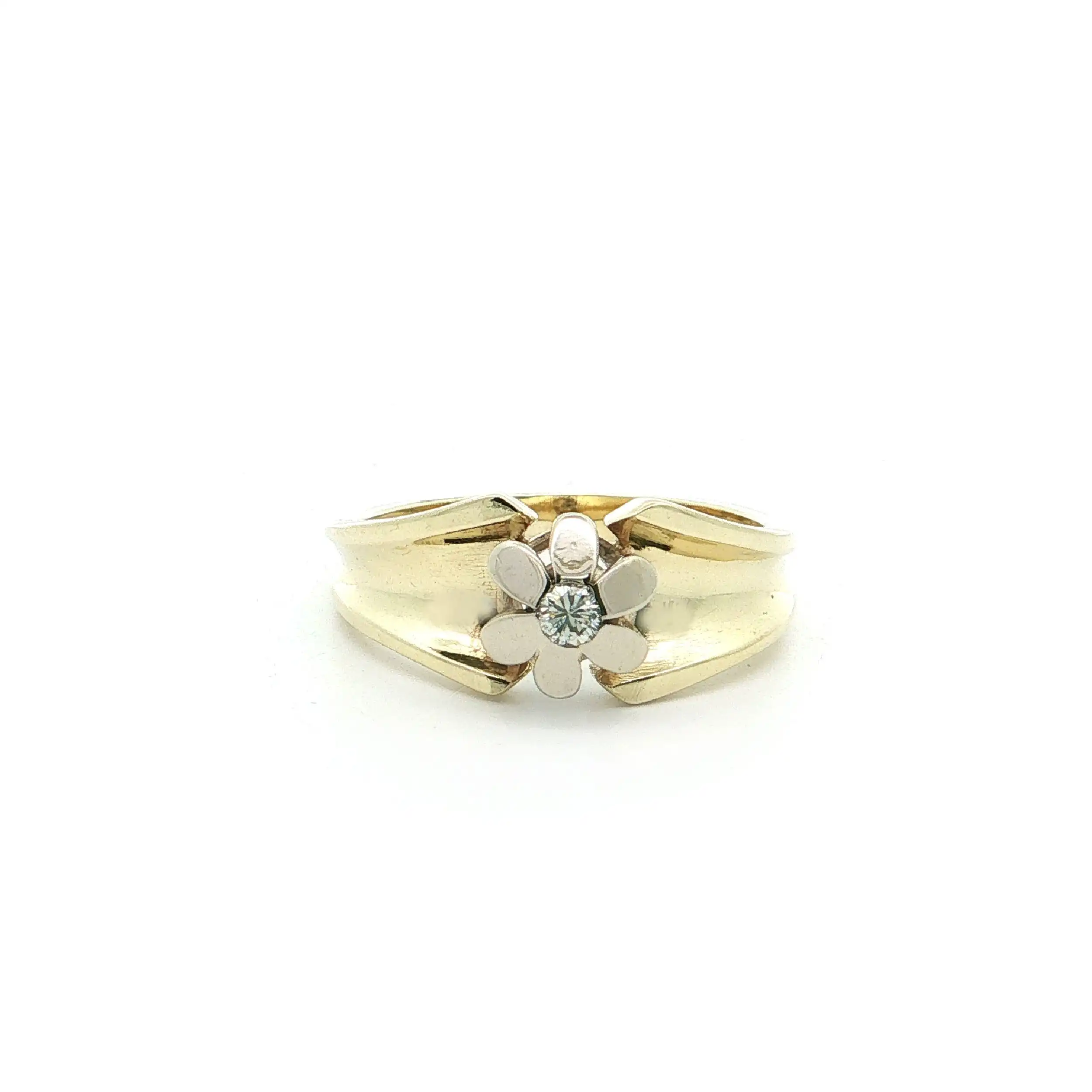 Ring Bicolor mit Brillant
