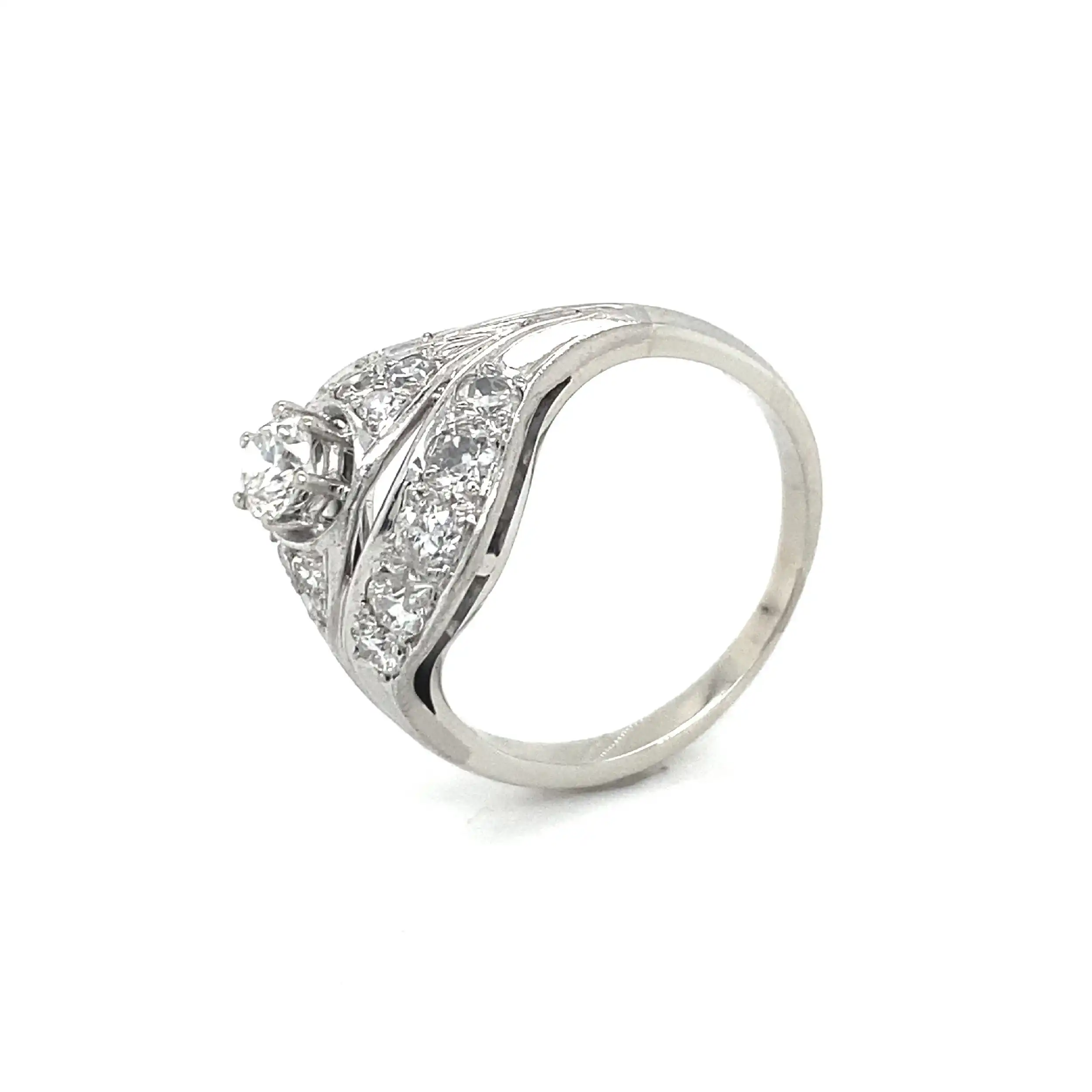 Ring Weißgold mit Brillanten und Diamanten