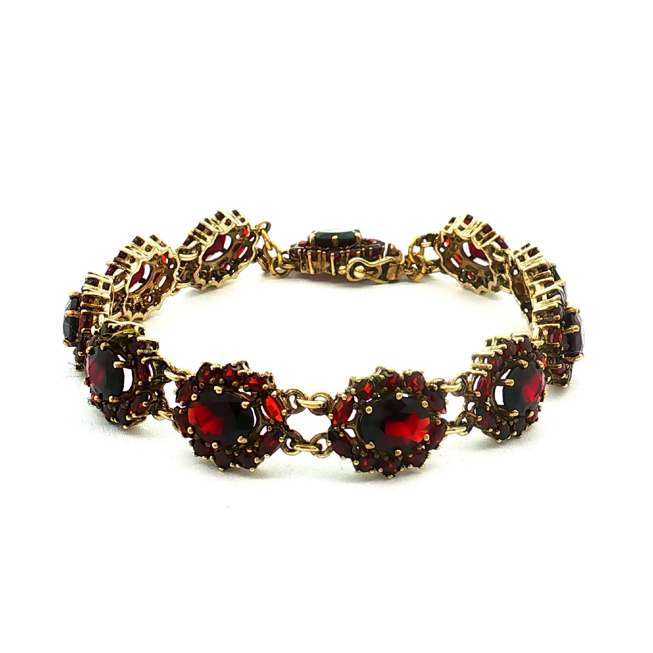 Armband Gelbgold mit Granat