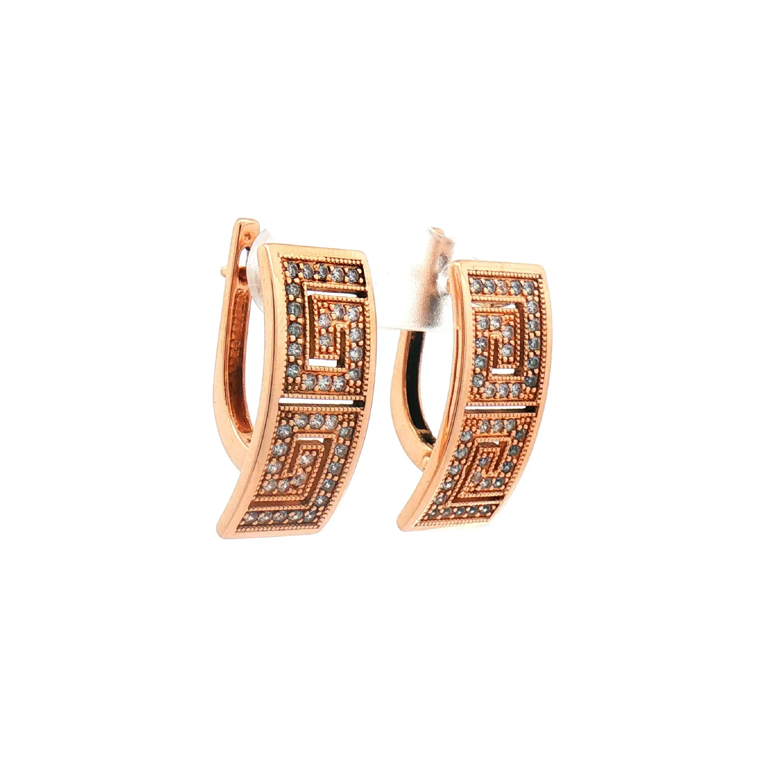 Ohrringe Rotgold mit Zirkonia Ohrringe Rotgold mit Zirkonia