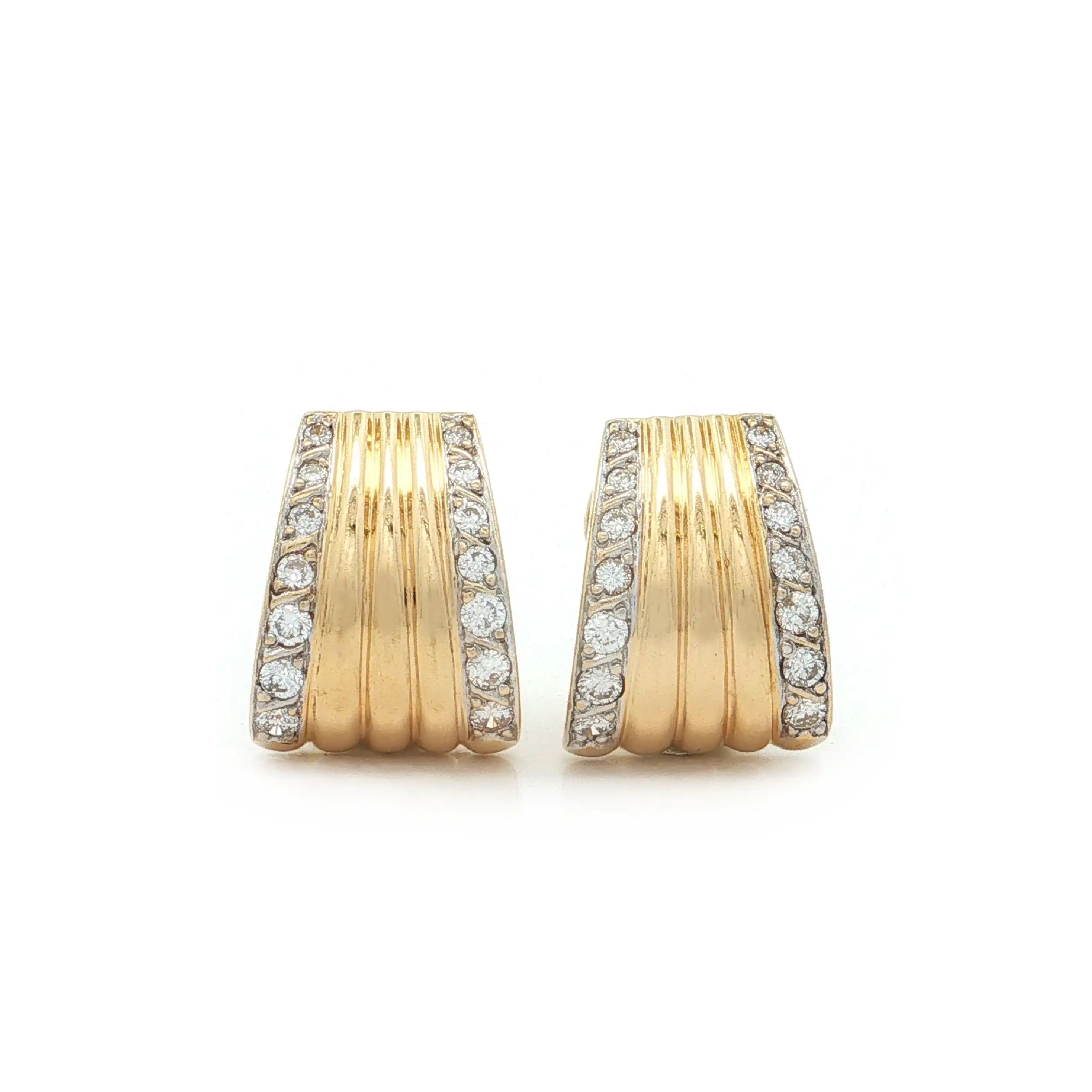 Ohrclips Bicolor mit Brillanten