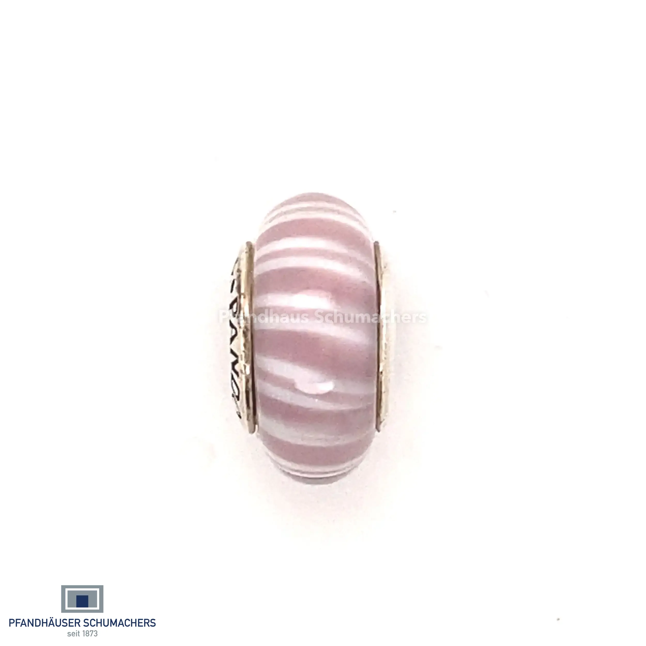 Pandora Charm Muranoglas rosa / weiß