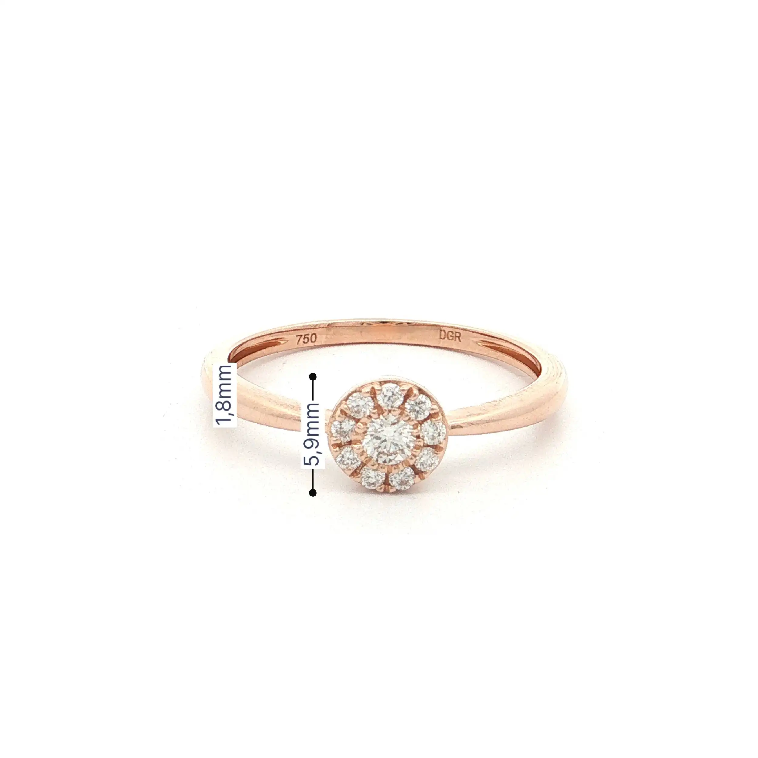 Ring Roségold mit Brillanten Ring Roségold mit Brillanten