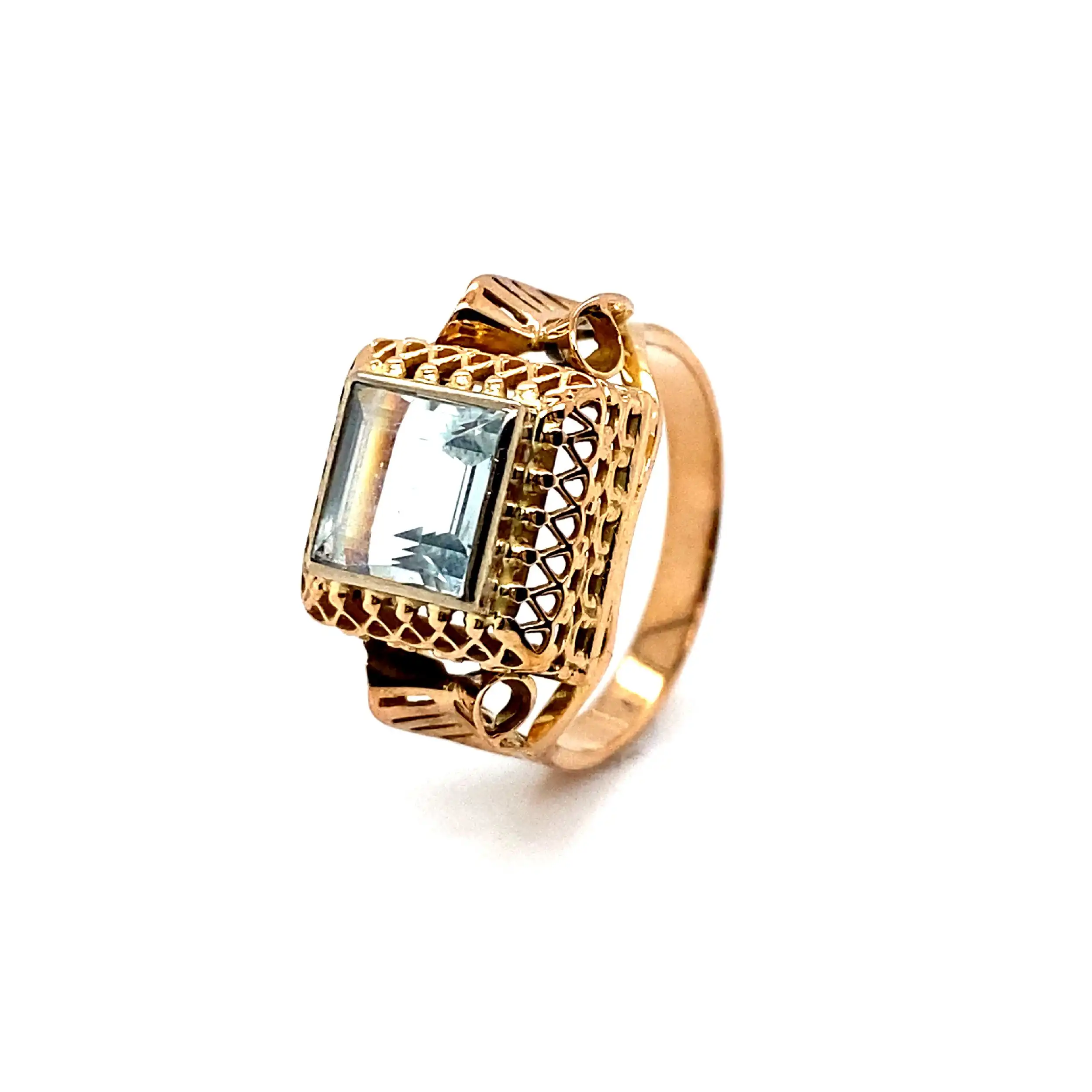 Ring Rosegold mit Aquamarin Ring Rosegold mit Aquamarin