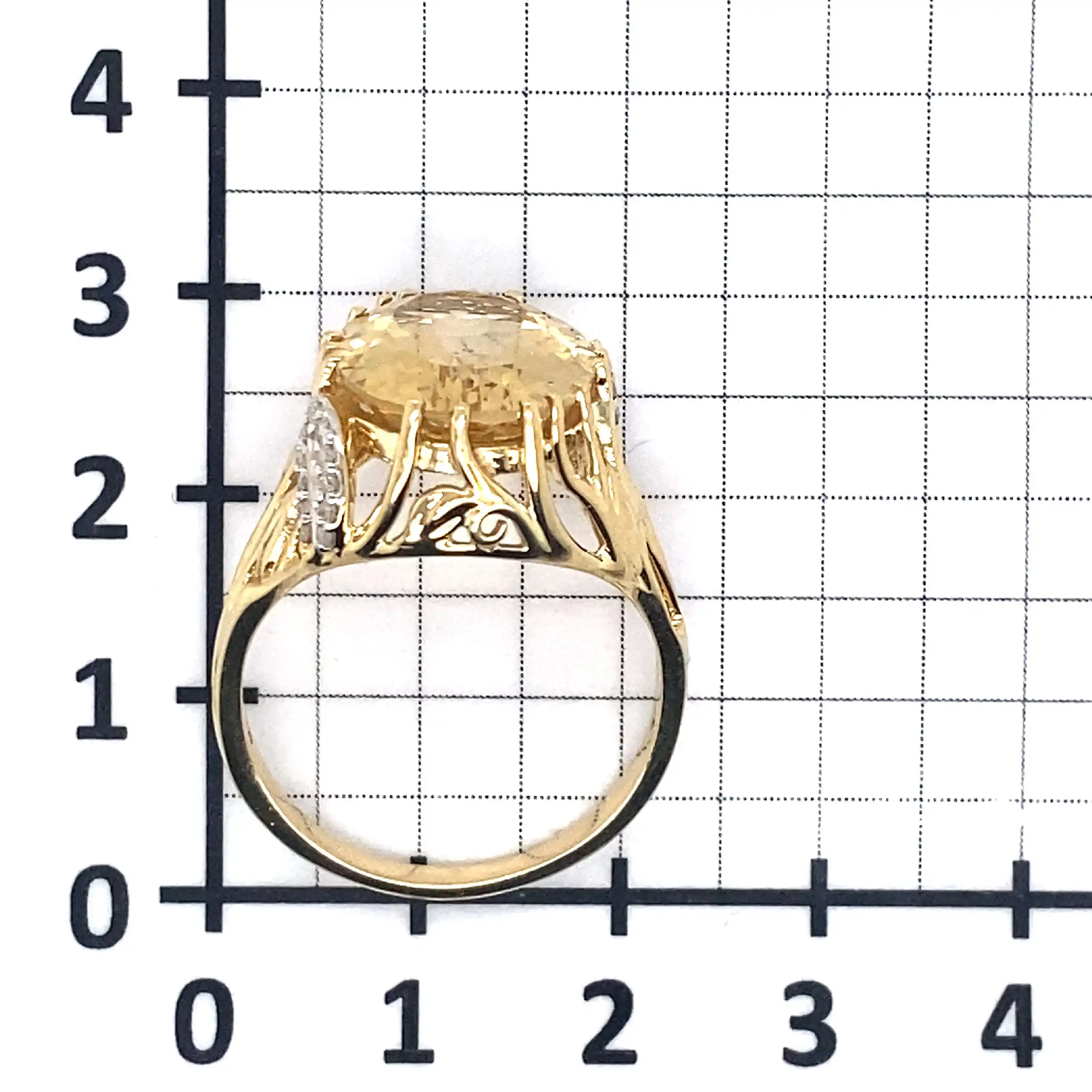 Ring Gelbgold mit Heliodor und Diamanten, mit EPL Expertise Ring Gelbgold mit Heliodor und Diamanten, mit EPL Expertise