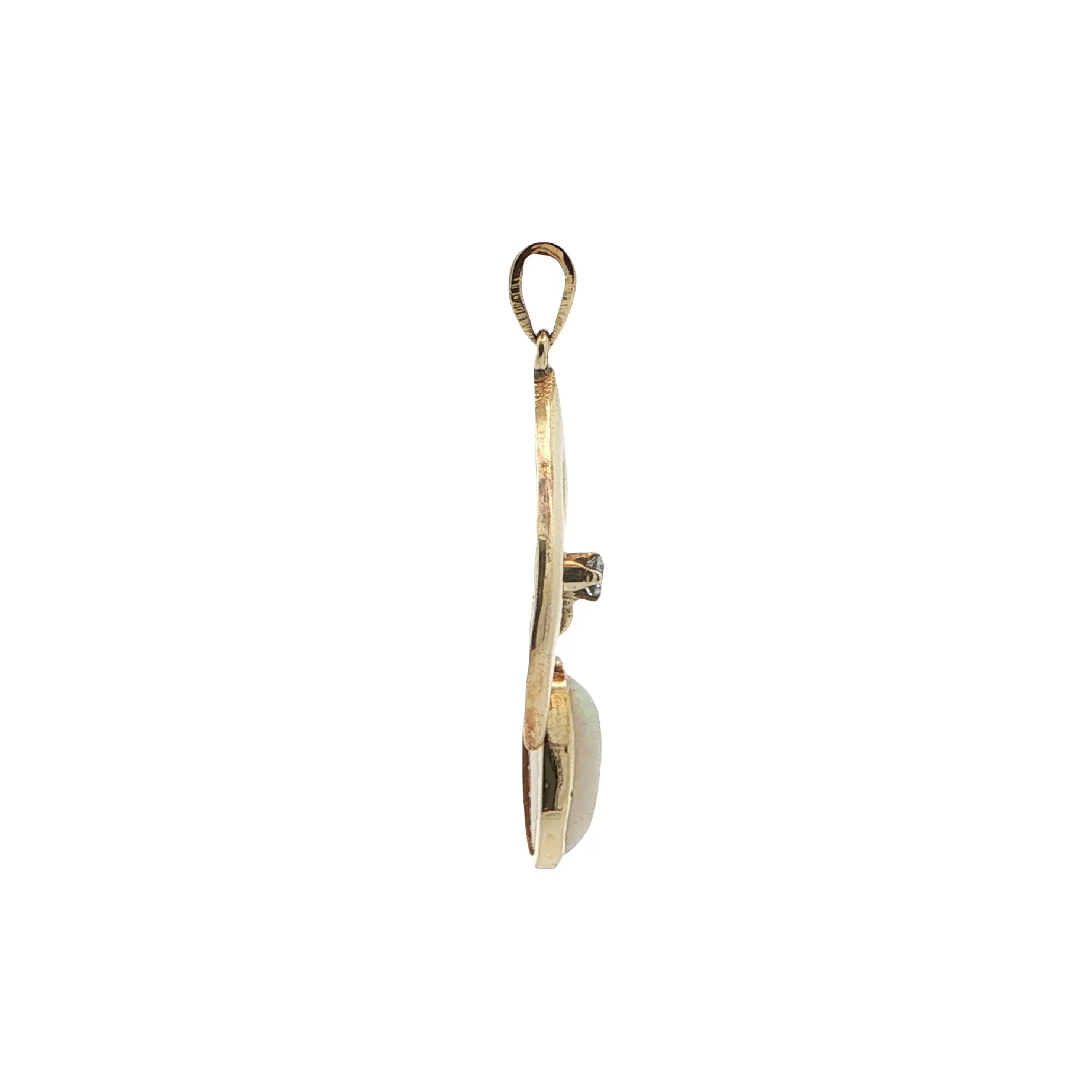 Anhänger Gelbgold mit Opal & Zirkonia