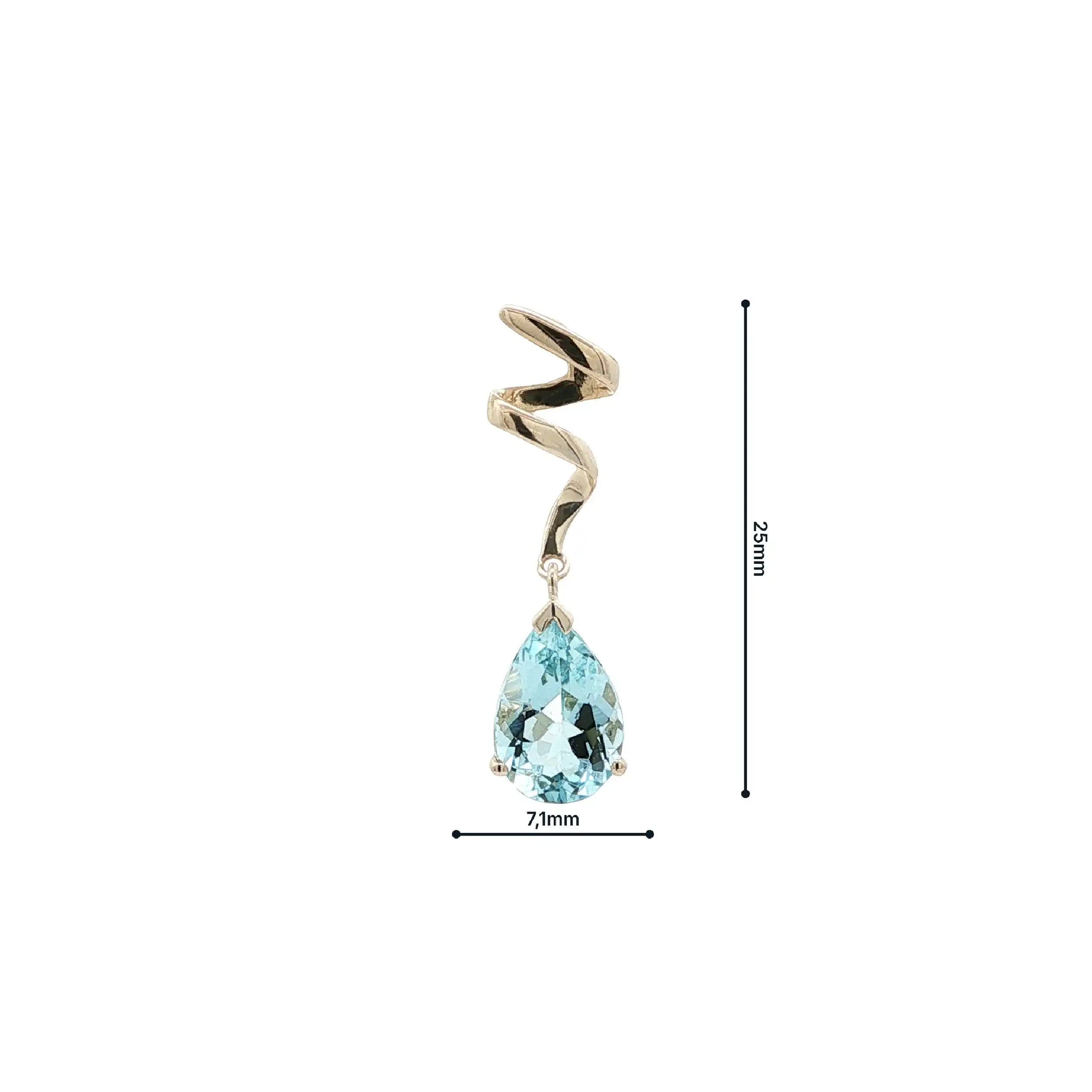 Anhänger Gelbgold mit Aquamarin