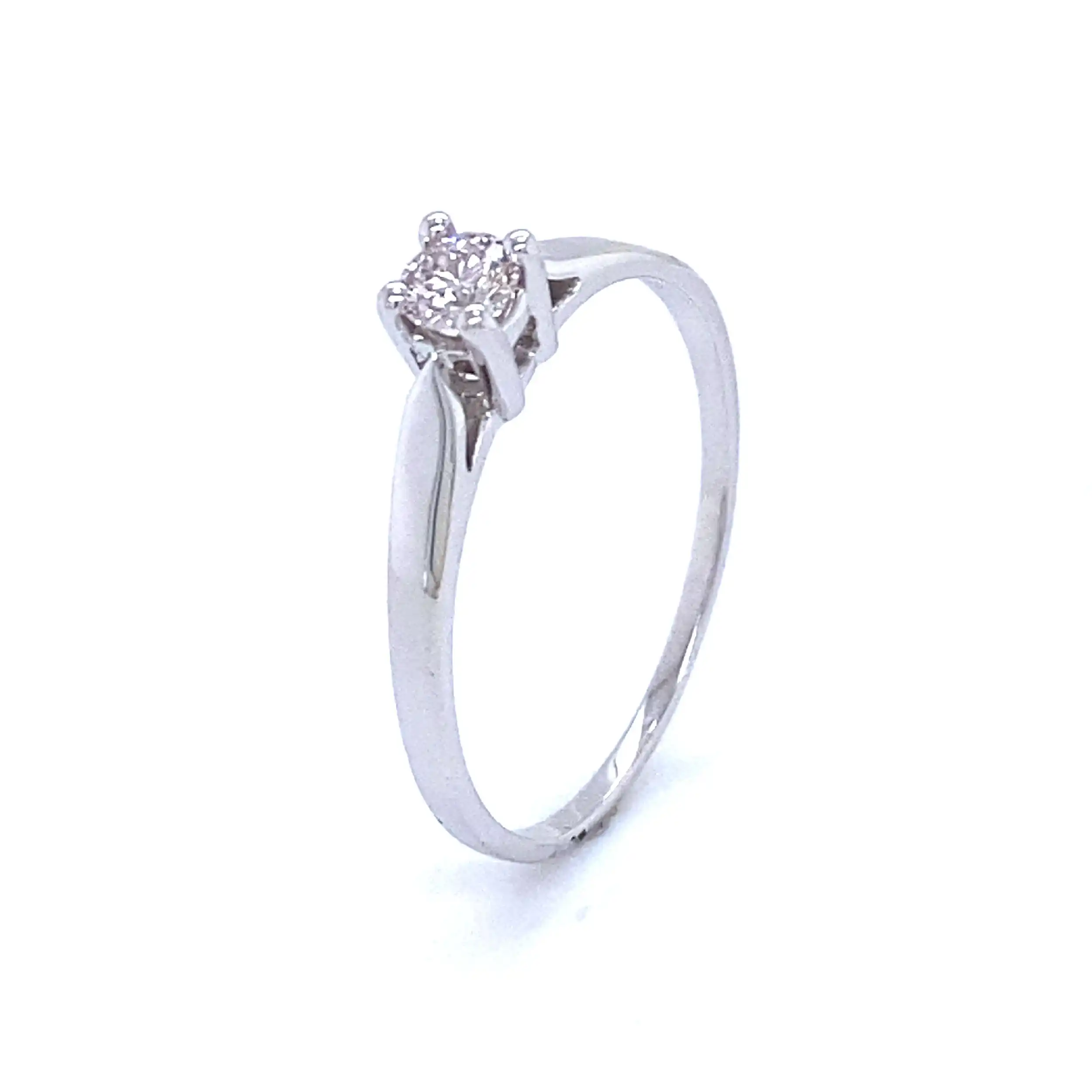 Ring Weißgold mit Brillant Solitär