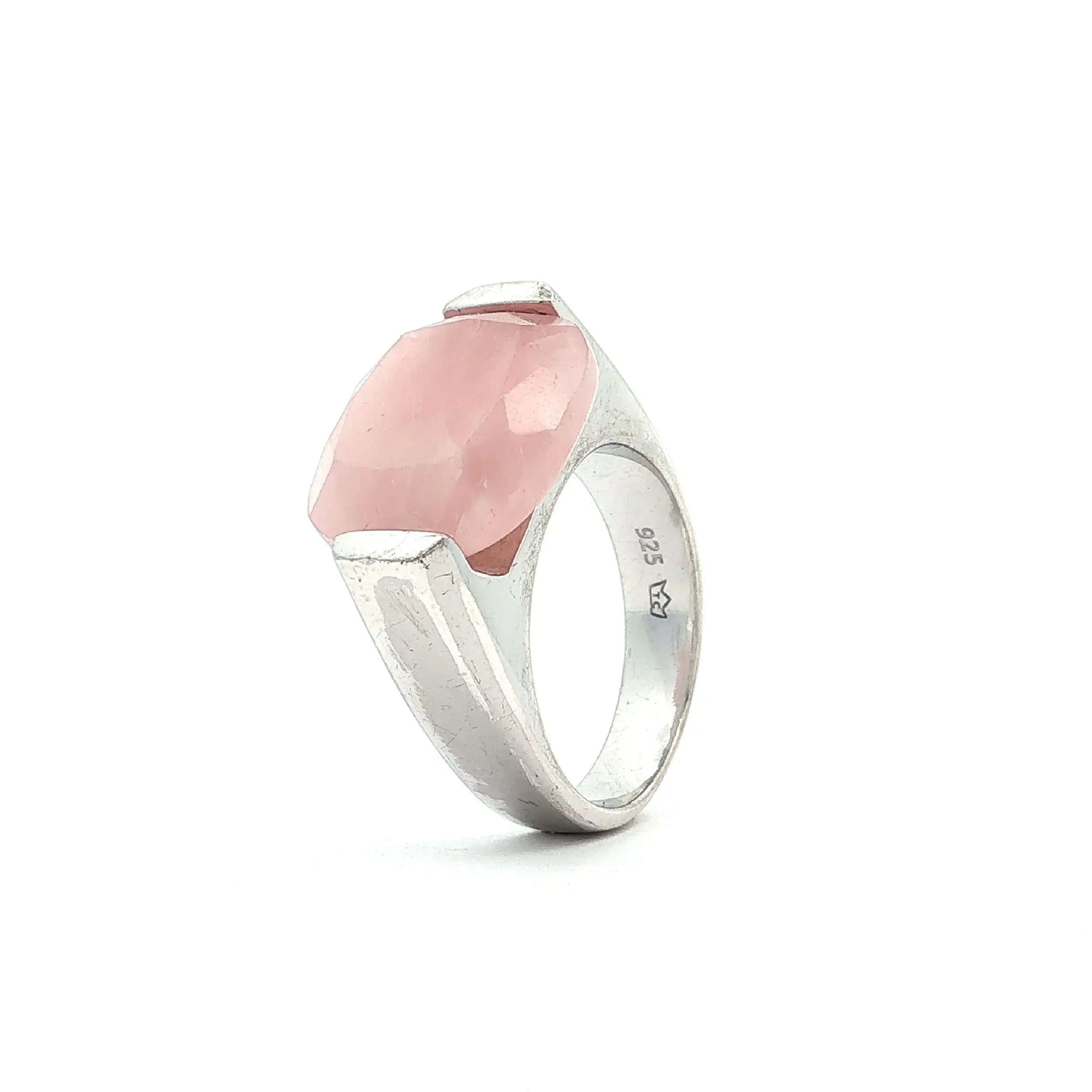 Ring silber mit Rosenquarz