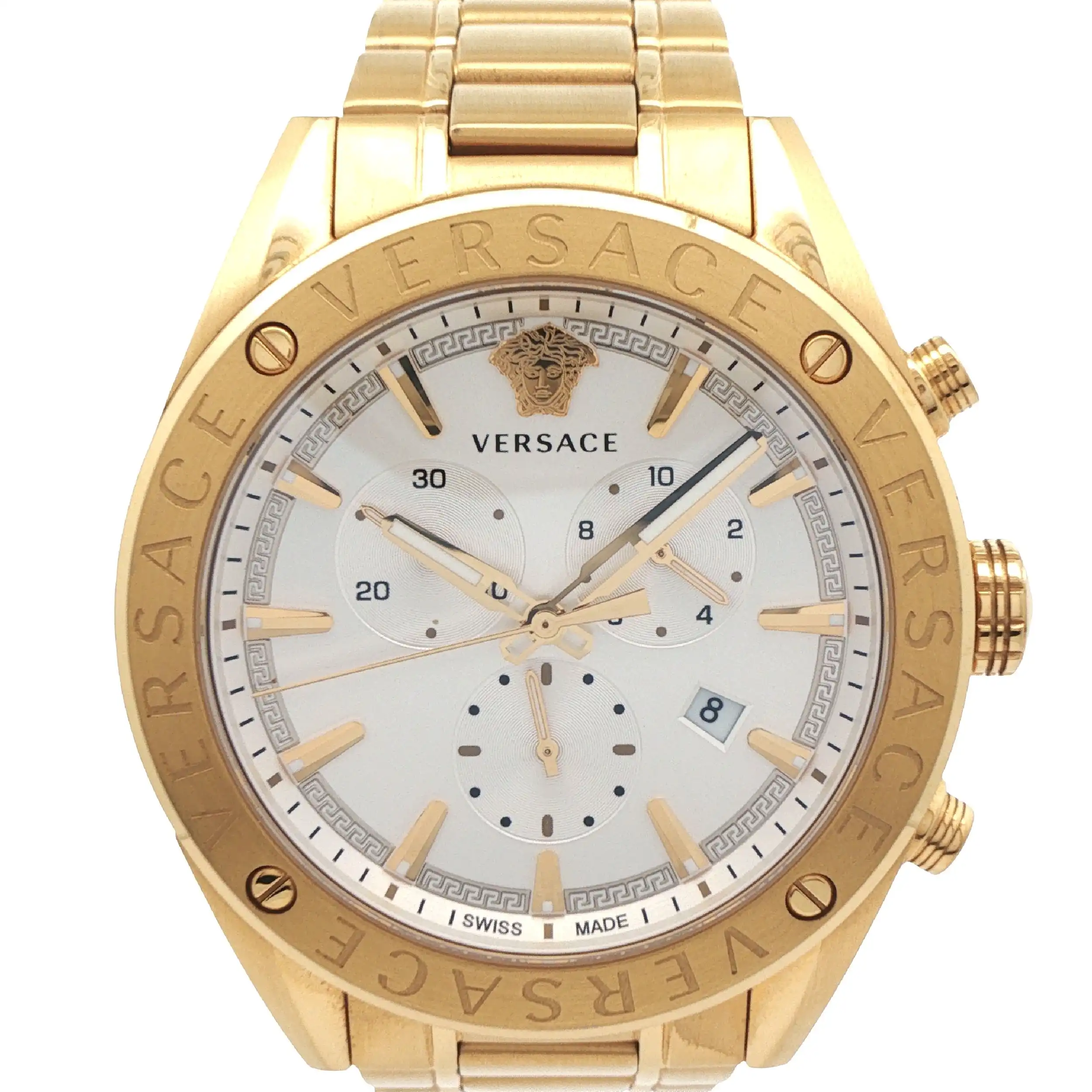 Herrenuhr Versace Chronograph Quarz vergoldet Herrenuhr Versace Chronograph Quarz vergoldet