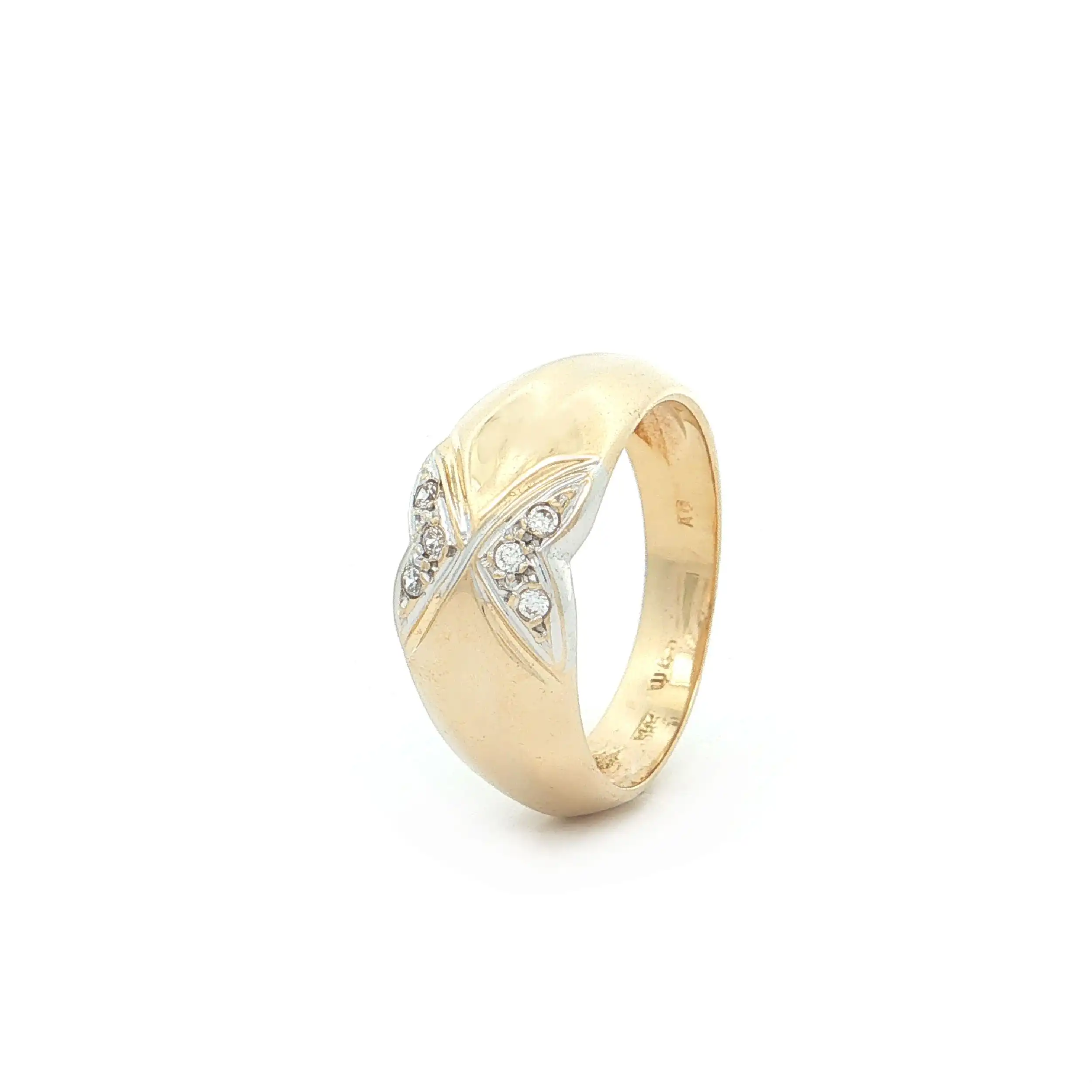 Ring Bicolor mit Zirkonia Ring Bicolor mit Zirkonia