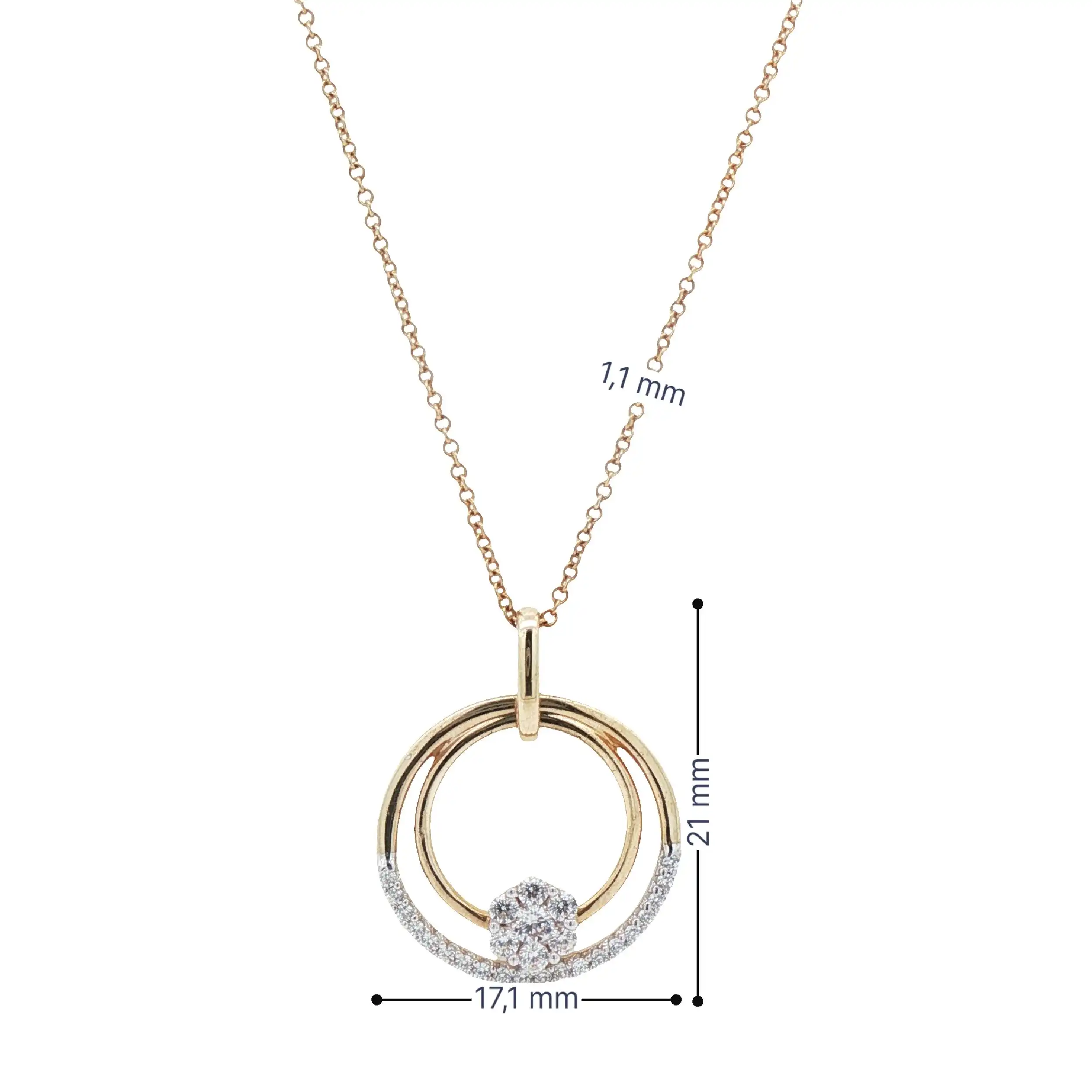 Ankercollier Gelbgold mit Zirkonia Ankercollier Gelbgold mit Zirkonia