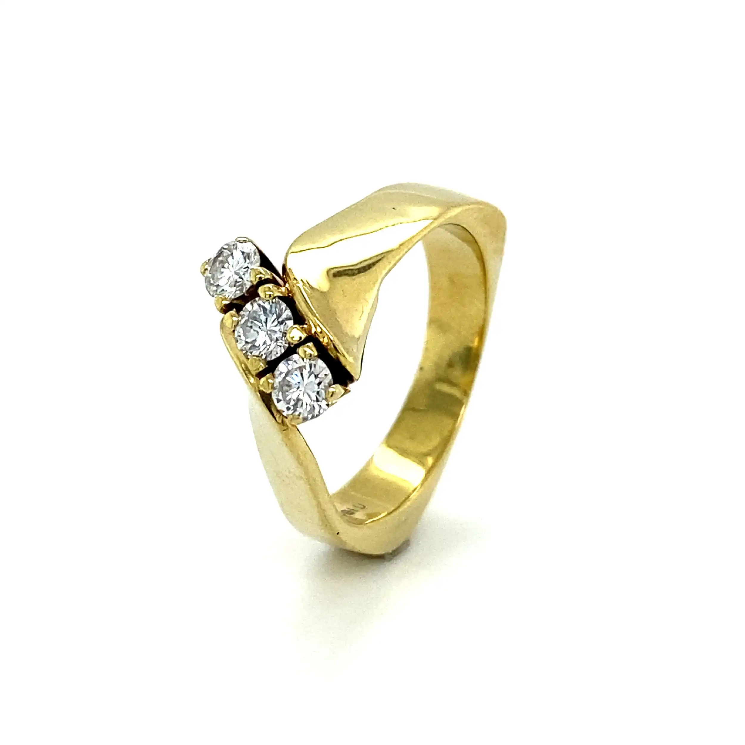 Ring Gelbgold mit Brillanten, graviert mit 0,51ct Ring Gelbgold mit Brillanten, graviert mit 0,51ct