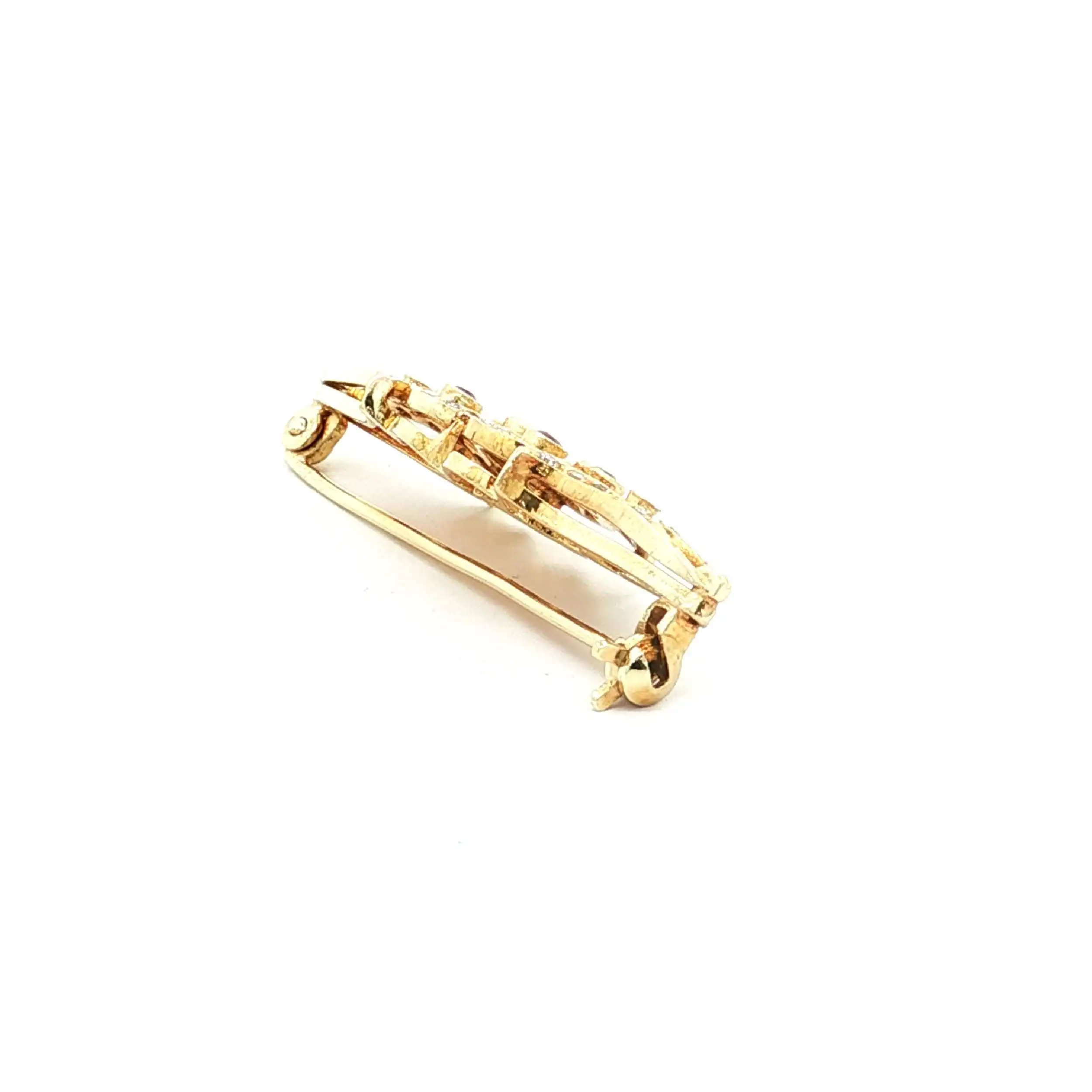 Nadel Gelbgold mit Rubin, Saphir, Smaragd & Diamanten Nadel Gelbgold mit Rubin, Saphir, Smaragd & Diamanten