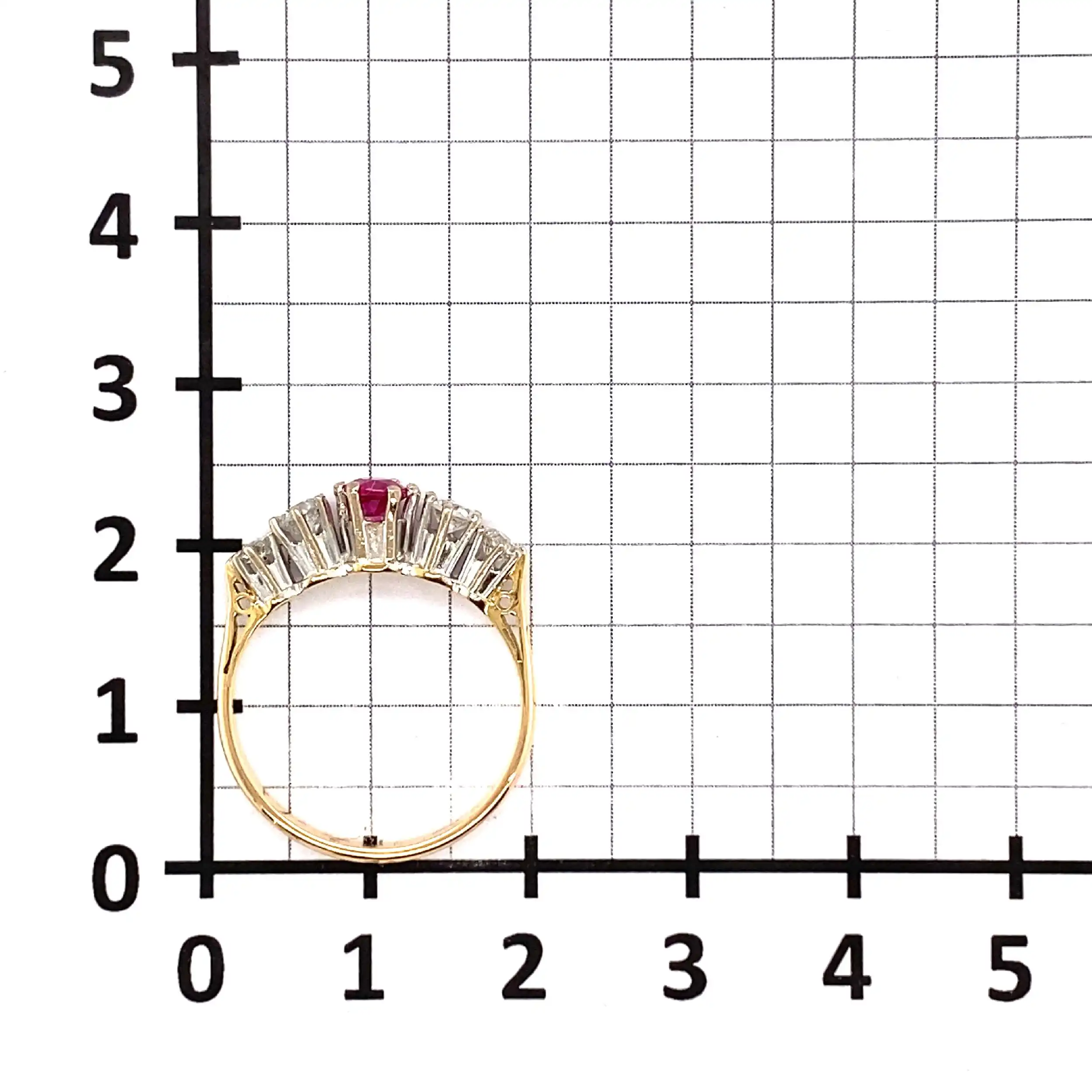 Ring Bicolor mit Rubin & Brillanten Ring Bicolor mit Rubin & Brillanten