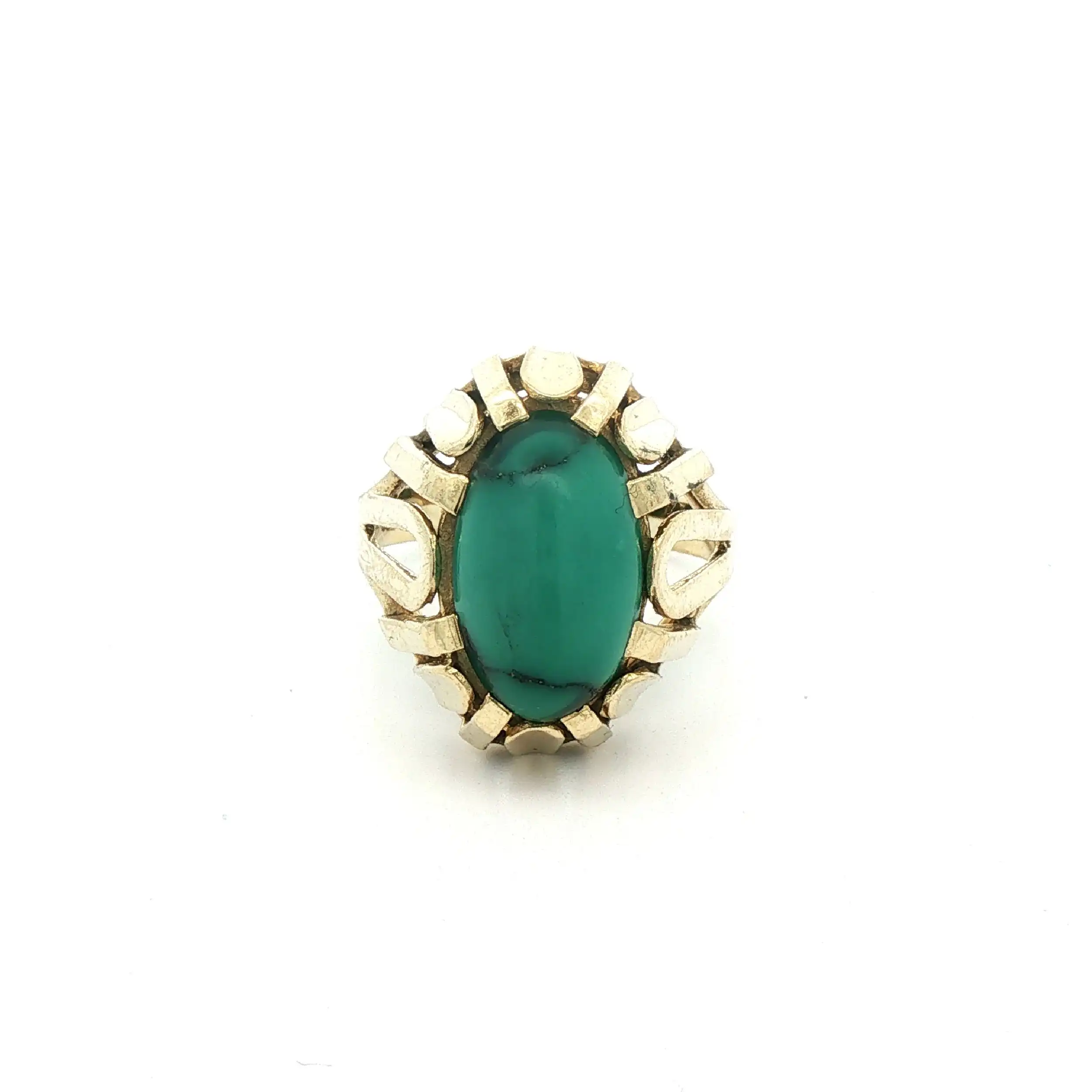 Ring Gelbgold mit Türkis Cabochon Ring Gelbgold mit Türkis Cabochon