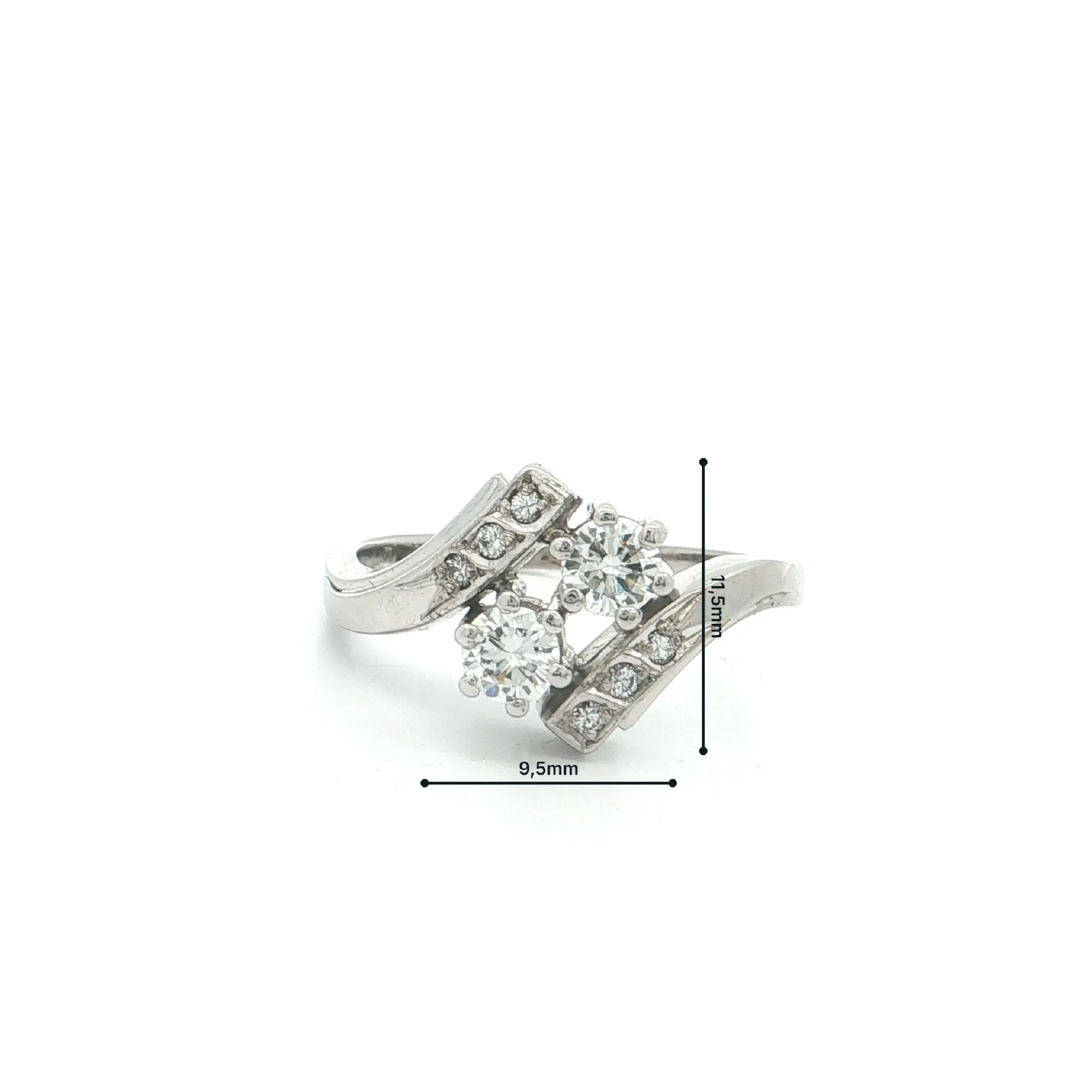Ring Weißgold mit Brillanten Ring Weißgold mit Brillanten