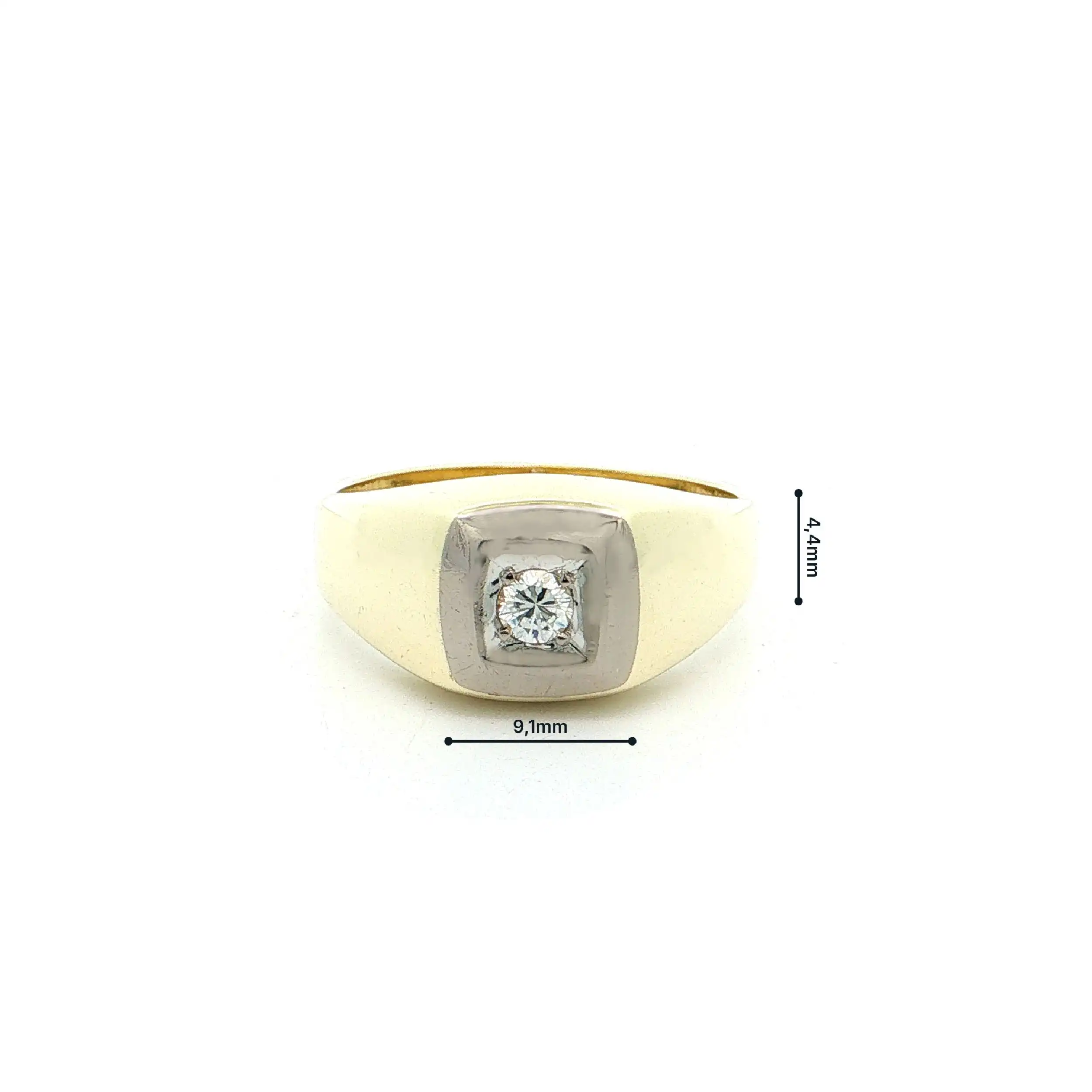 Herrenring Bicolor mit Brillant Herrenring Bicolor mit Brillant