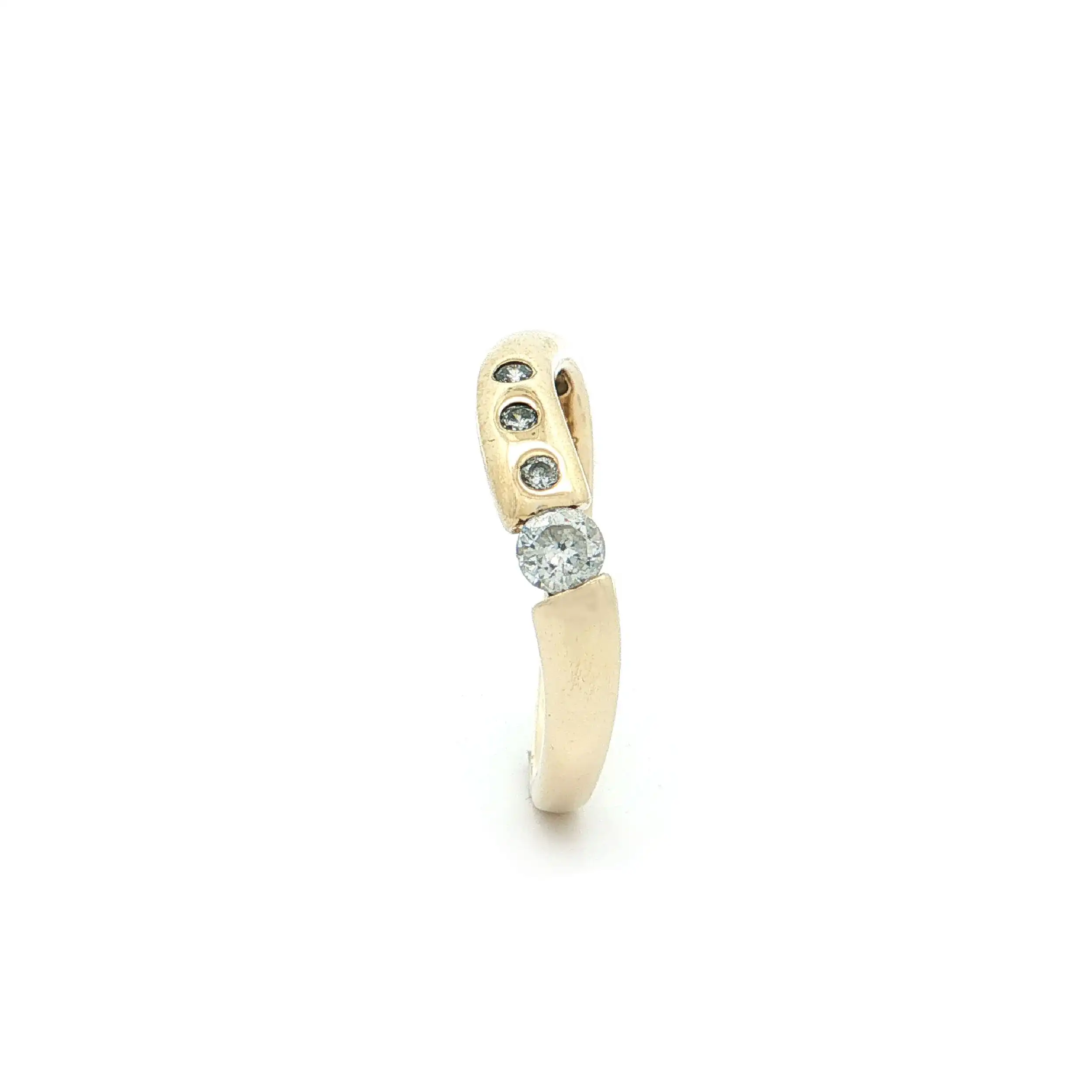 Ring Gelbgold geschwungen mit Zirkonia Ring Gelbgold geschwungen mit Zirkonia