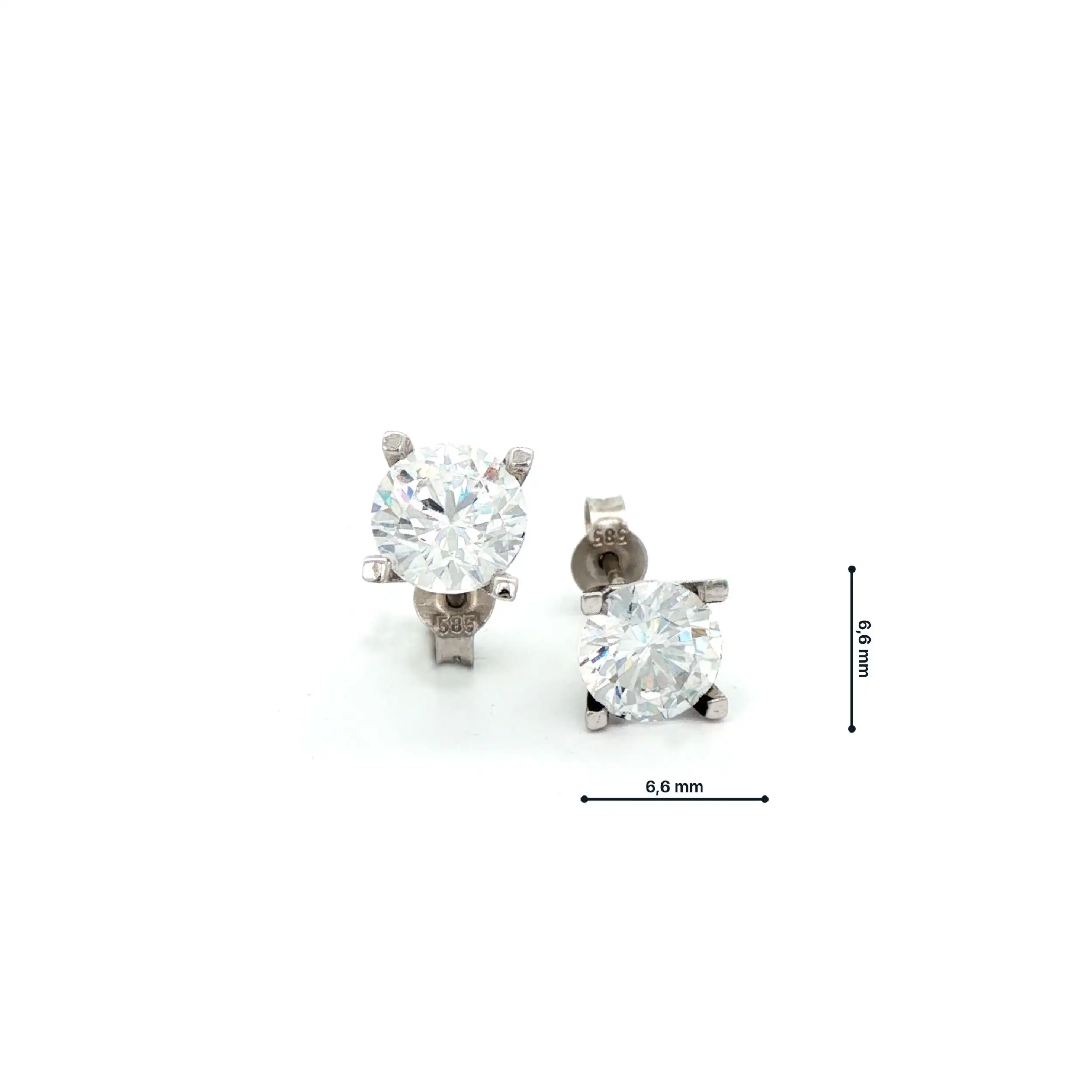 Ohrstecker Weißgold mit Zirkonia Ohrstecker Weißgold mit Zirkonia
