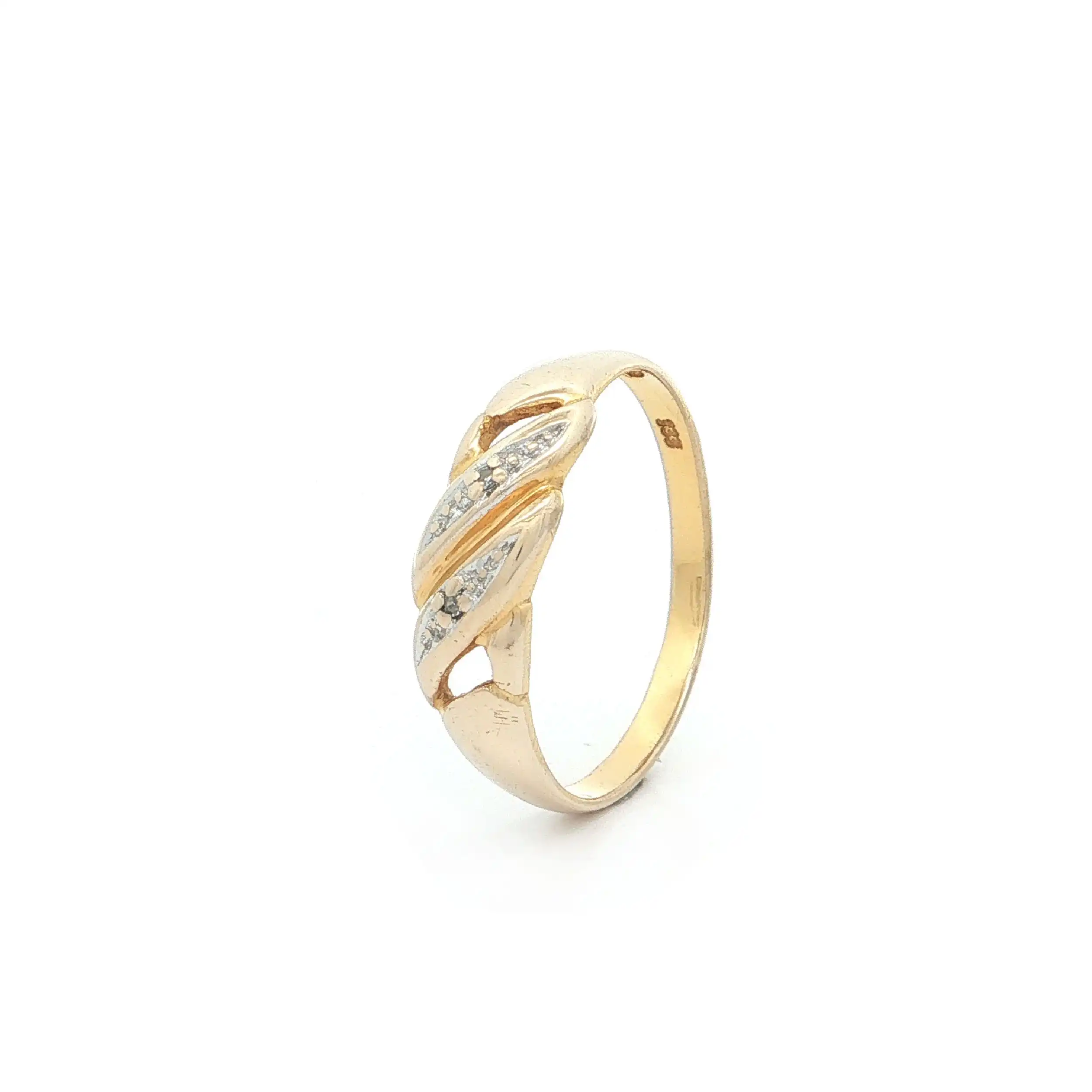Ring Bicolor mit Diamanten