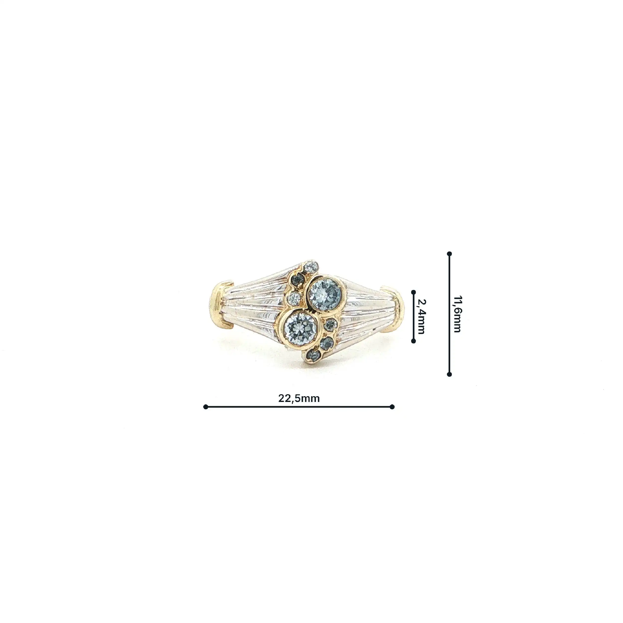 Ring Bicolor mit Zirkonia Ring Bicolor mit Zirkonia