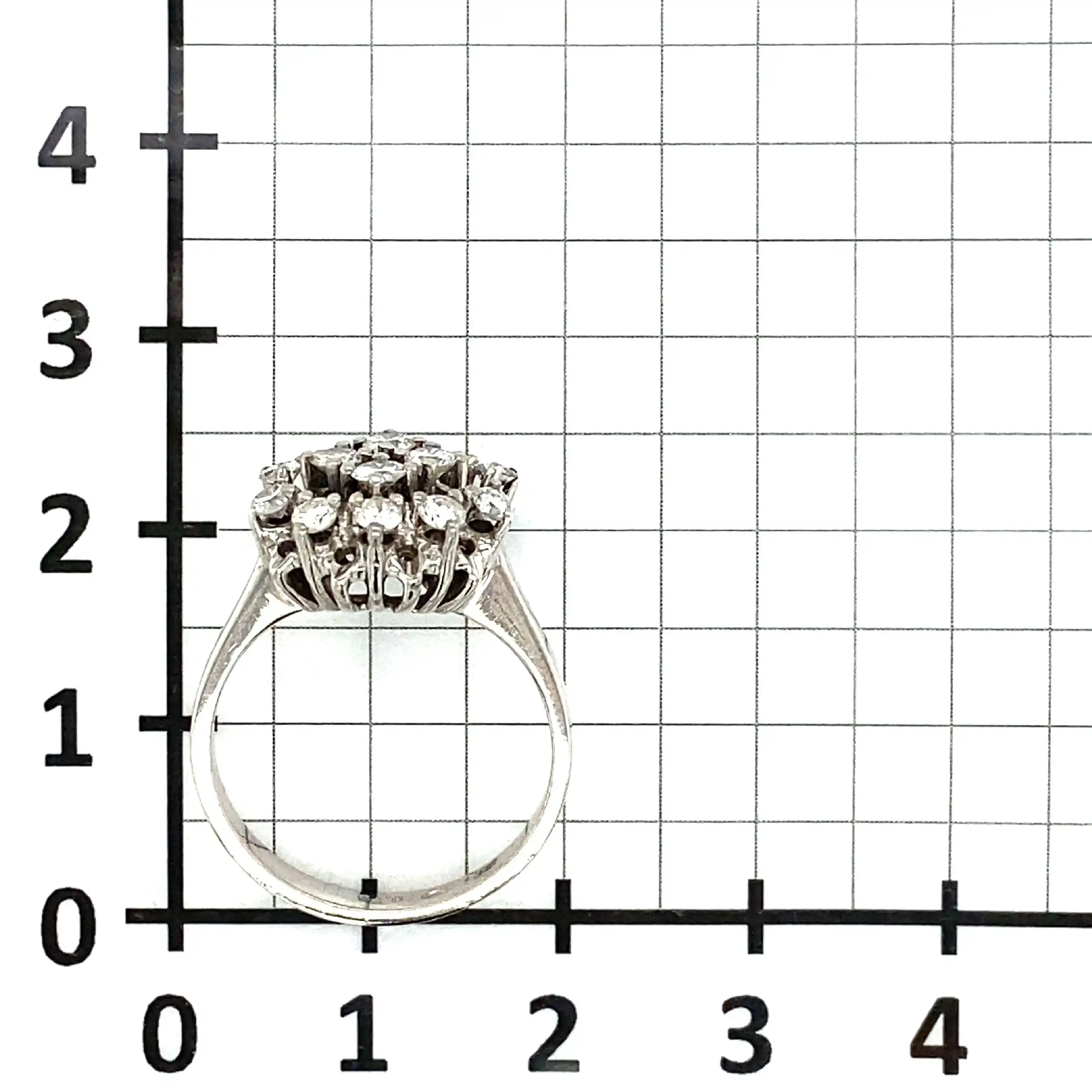 Ring Weißgold mit Brillanten, graviert mit 0,78ct Ring Weißgold mit Brillanten, graviert mit 0,78ct