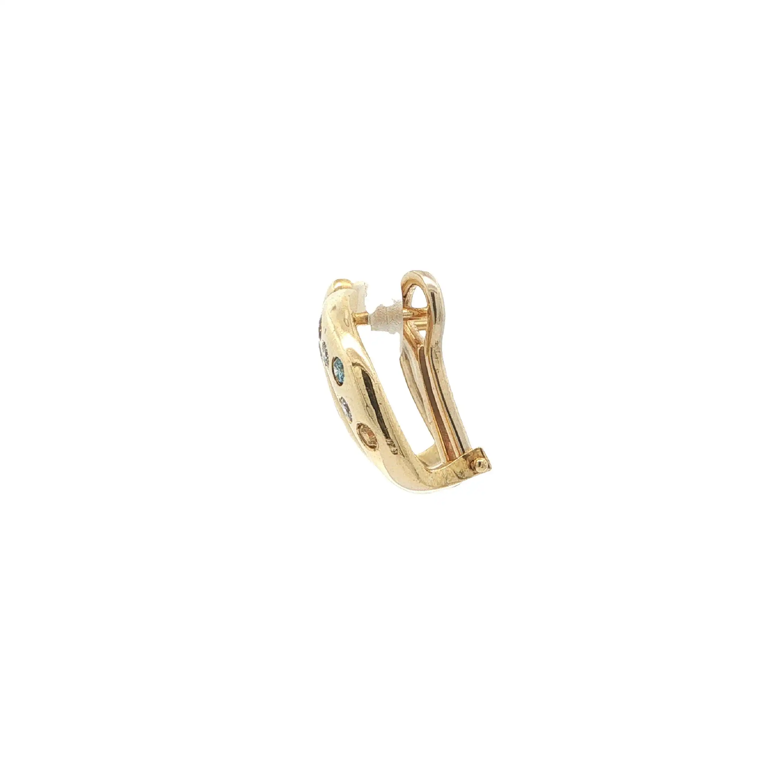 Ohrstecker/ Clipp Gelbgold mit Fancy-Diamonds
