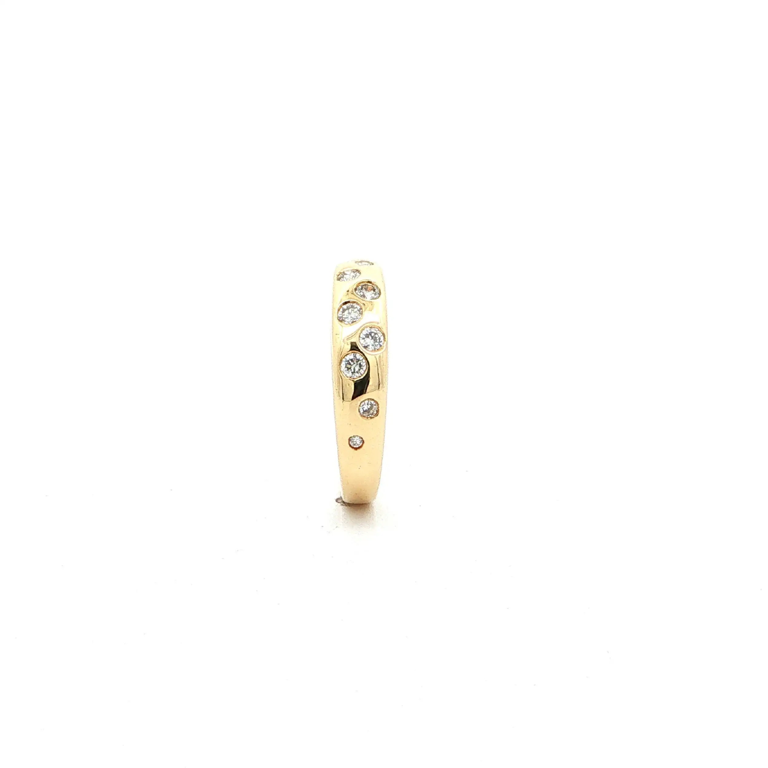 Ring Gelbgold mit Brillanten, graviert mit 0,24ct.